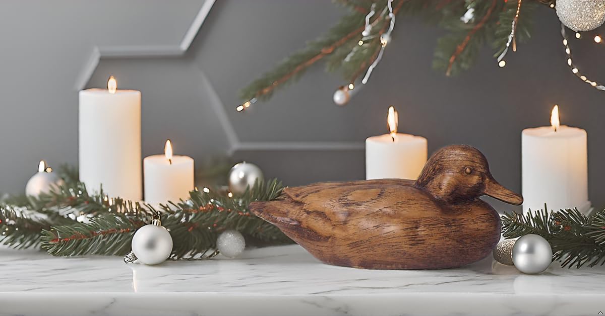 Hymmah Rustic Duck Decor Sculpture Home Figurine