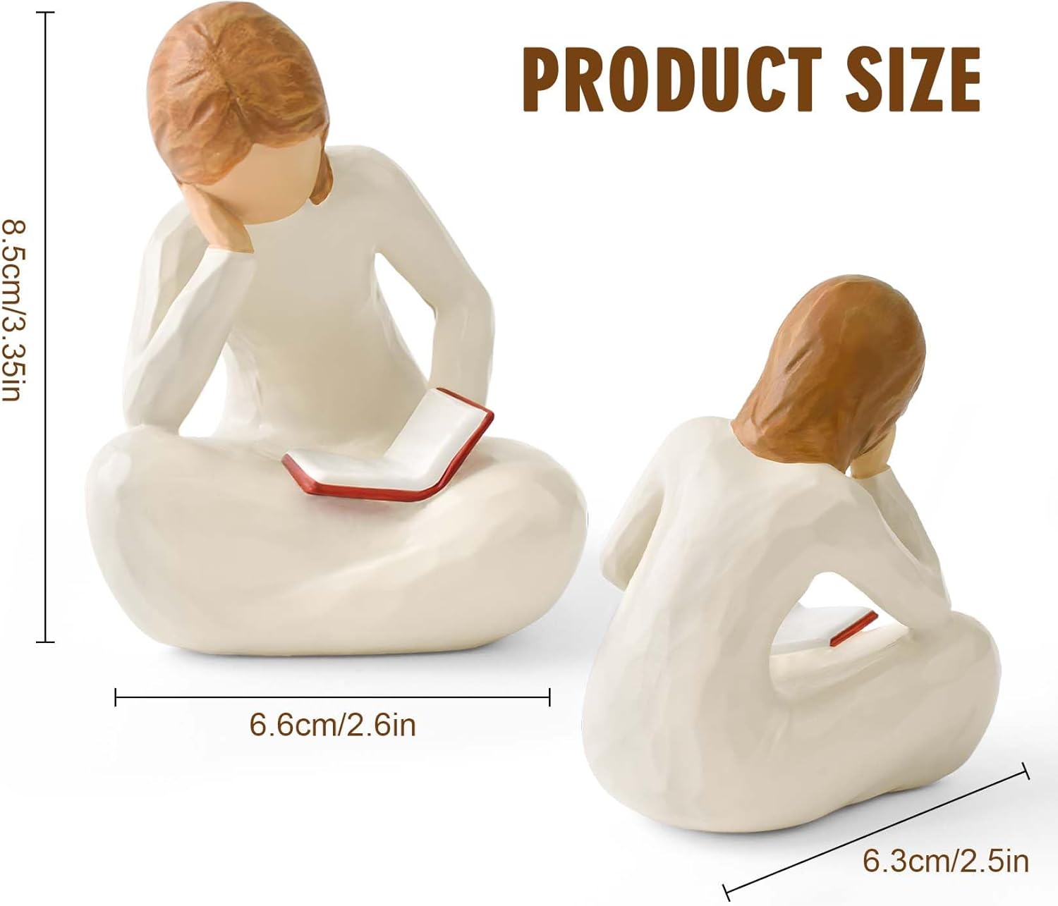 Cuayaes Reading Thinker Statue for Book Lovers 1