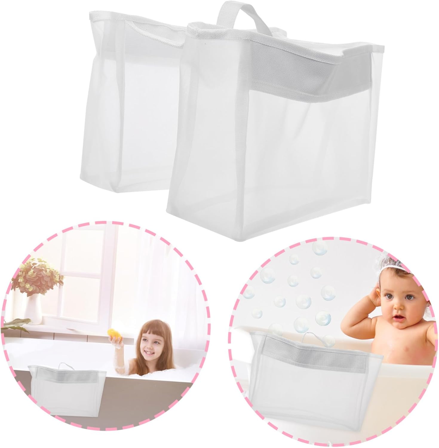 Mobestech Hanging Bath Toy Net for Quick Dry Storage 1