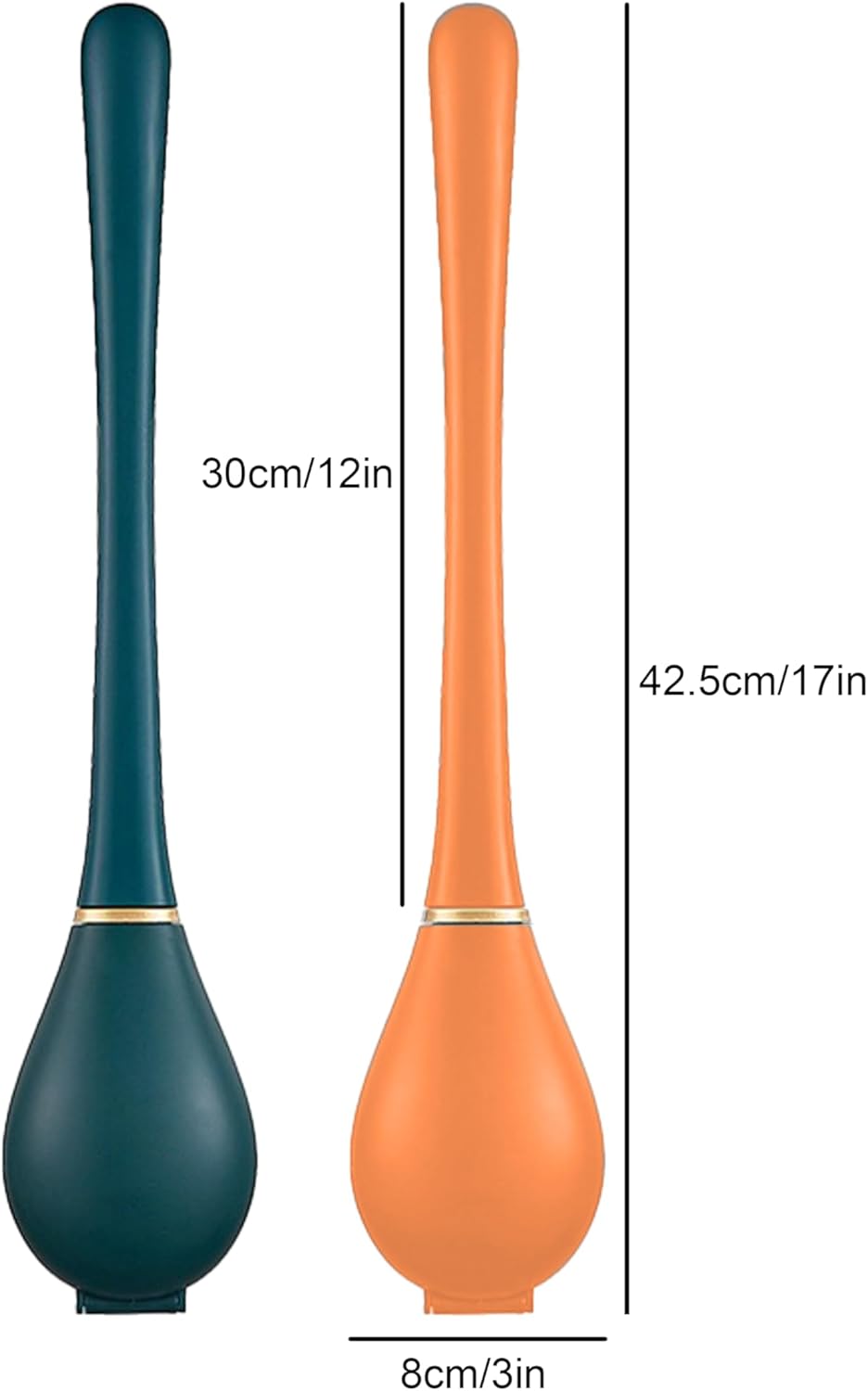 Modern Flexible Silicone Toilet Brush with Holder Set