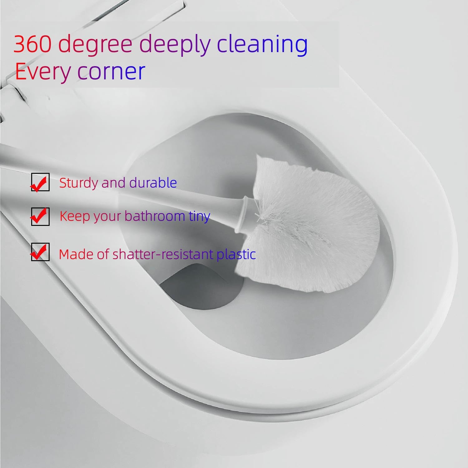 Supercap Toilet Brush Plunger Set with Holder