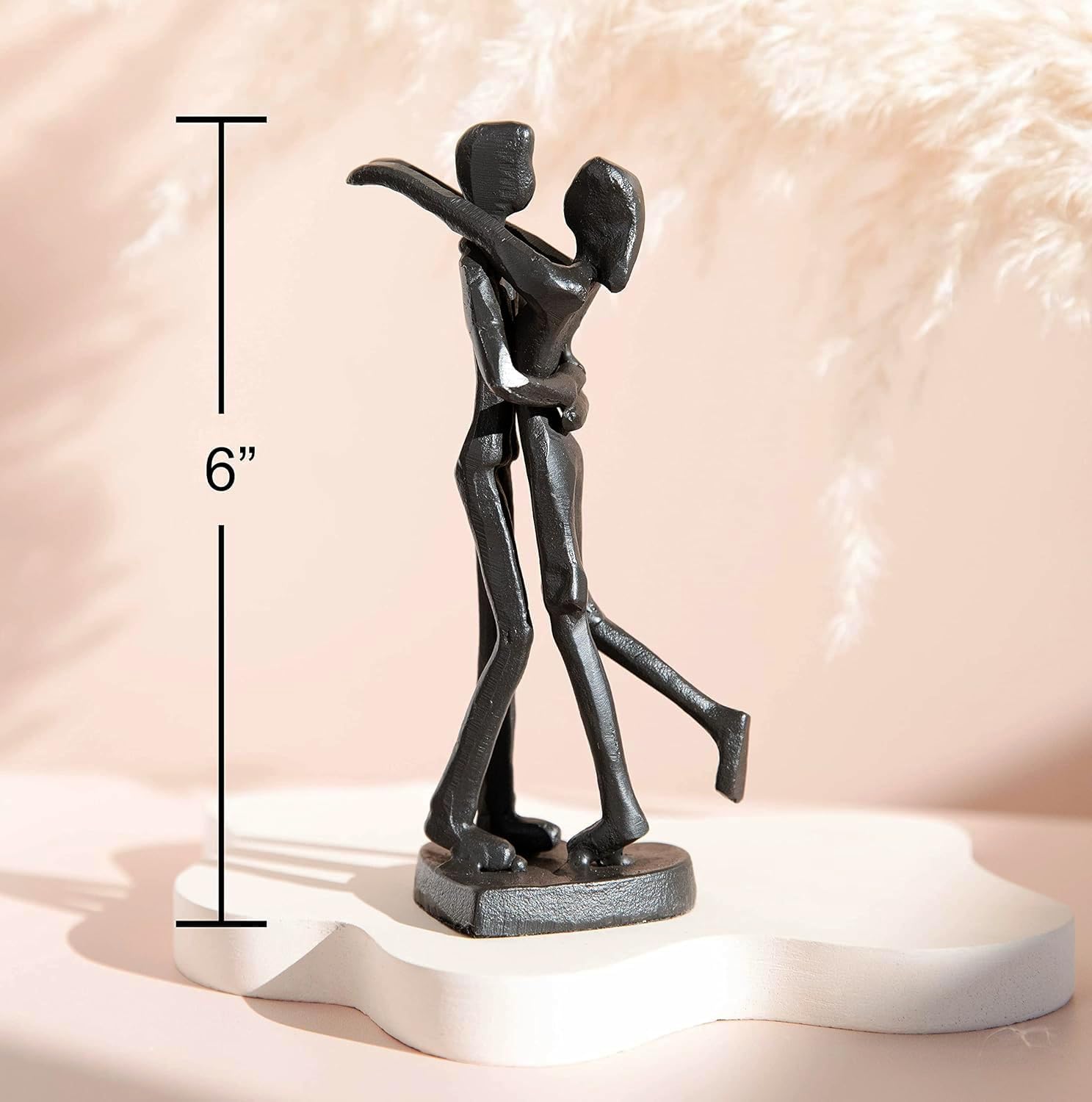 6th Anniversary Couple Iron Sculpture Romantic Gift for Her