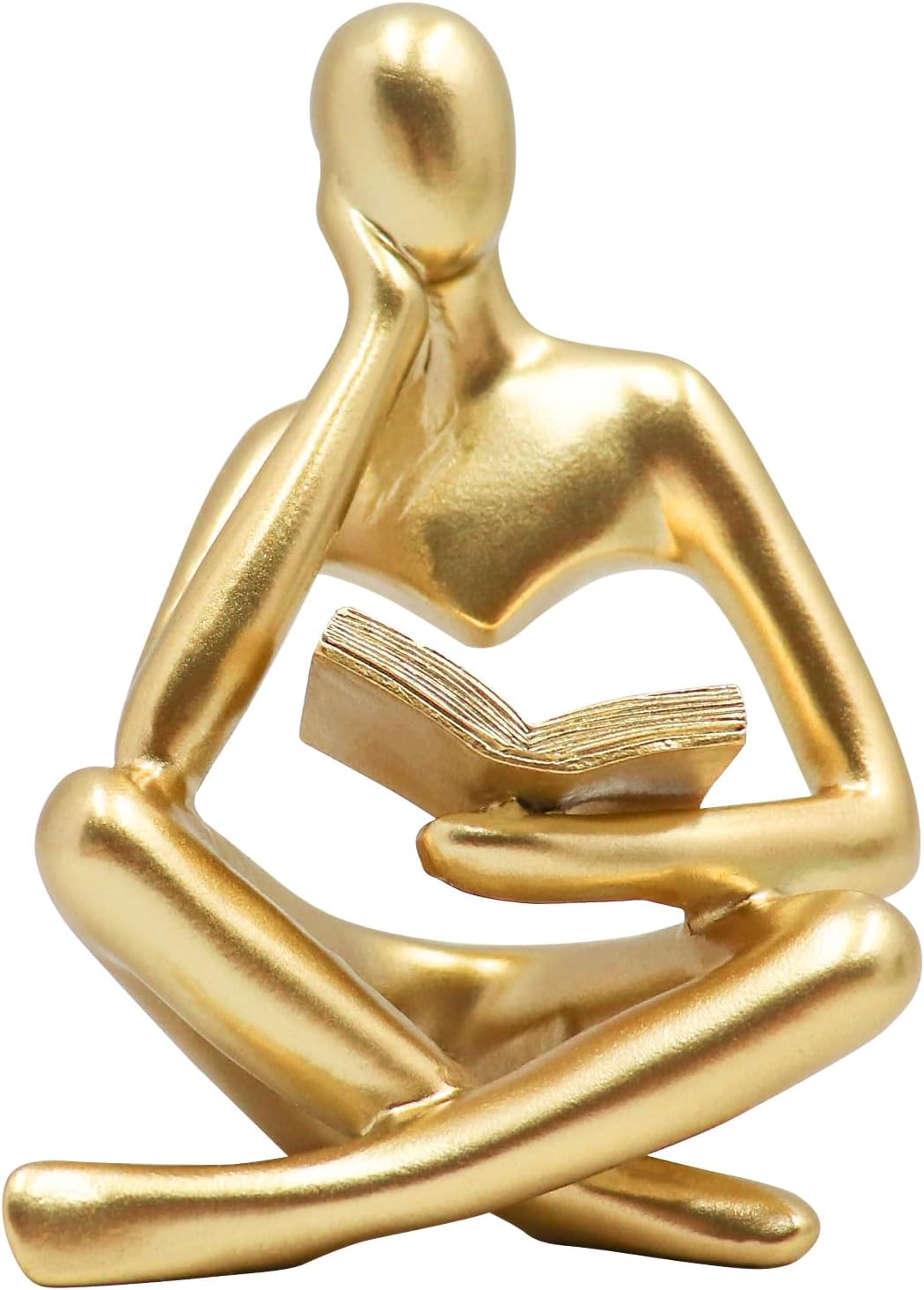 Jinkoozz Gold Reading Women Statue Sculpture