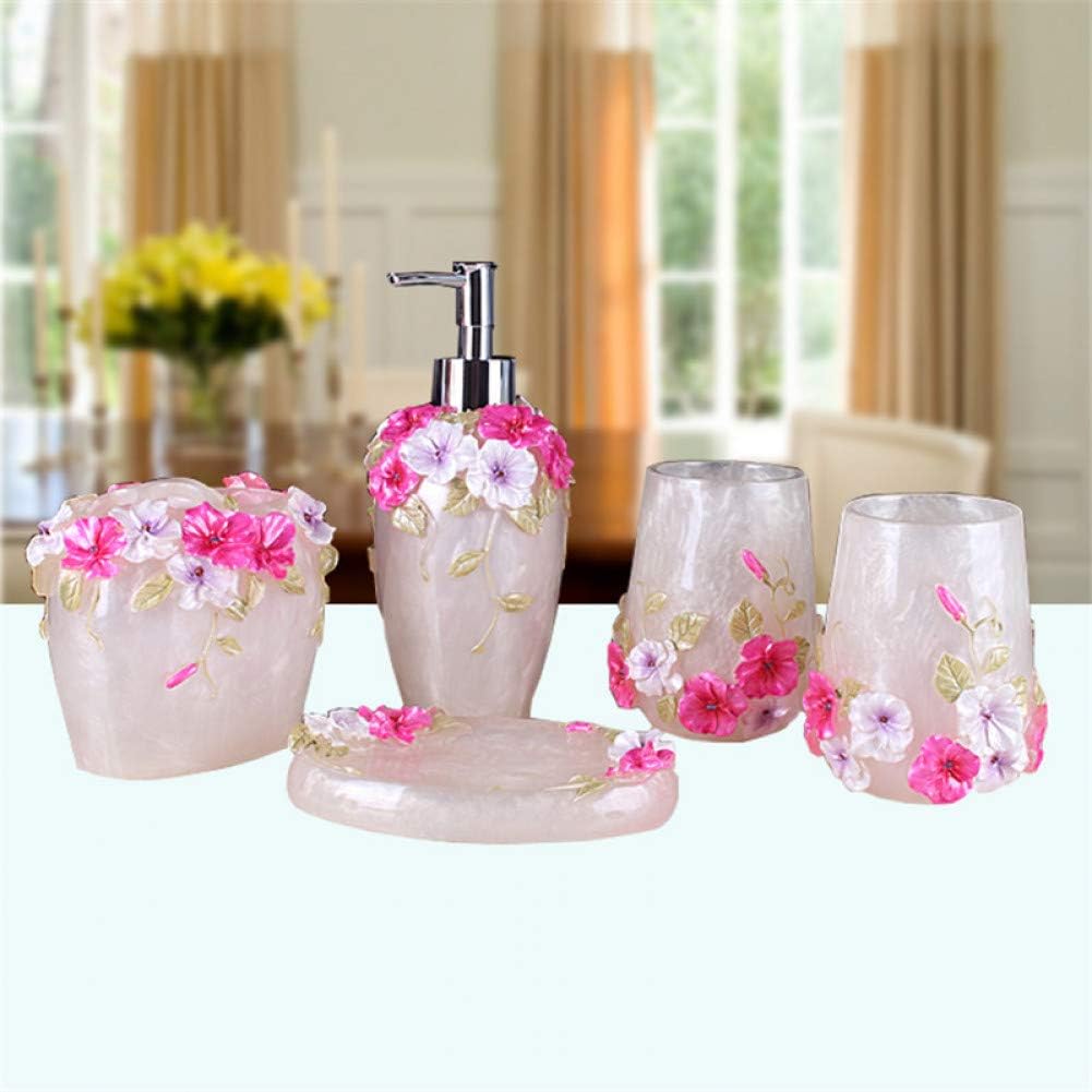 YHSGY Lotion Soap Dispenser Set Resin Holder Couple Cups Luxury Bathroom Accessories
