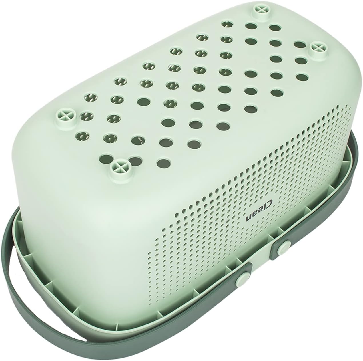 JiatuA Plastic Storage Basket with Handle Green