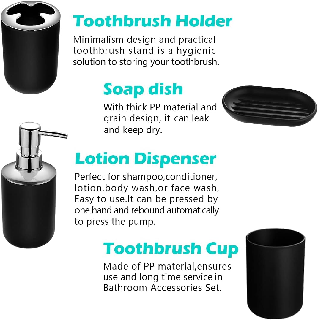 Papillon 6-Piece Stylish Bathroom Accessory Set