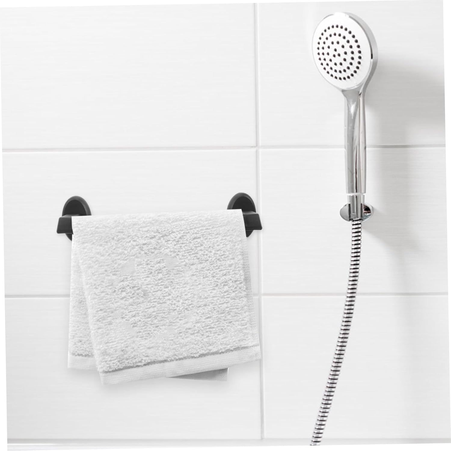 PHENOFICE Wall Mounted Towel Rack Slipper Holder Organizer 1