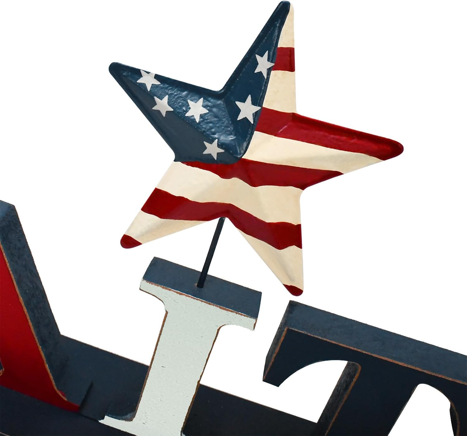 Veclotch Patriotic FAITH Wood Block Sign for 4th of July