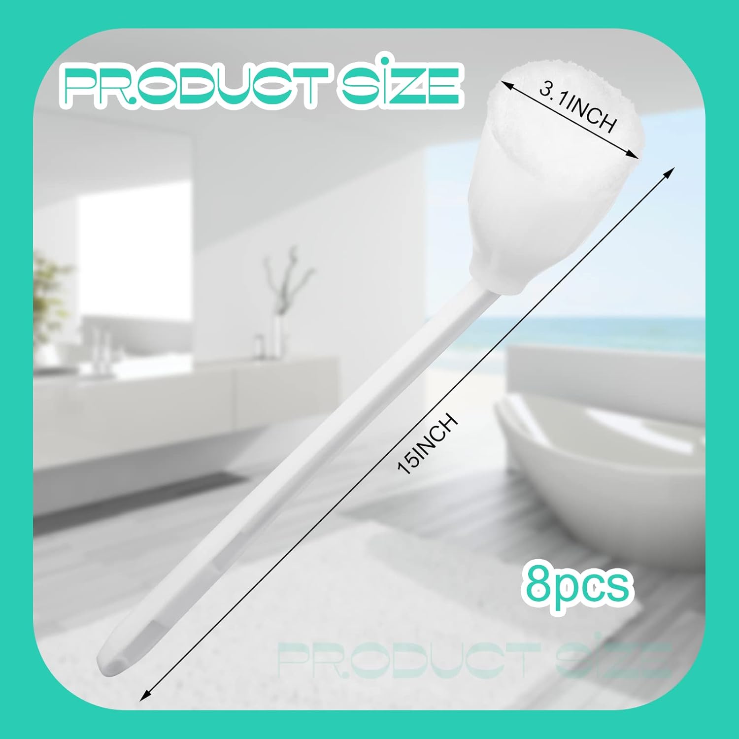 Eaasty 8 Pcs Toilet Bowl Brush with Holder