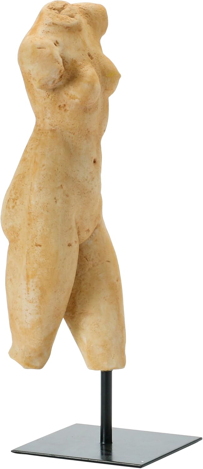 Creative Co-Op Resin Female Figure with Plaster Finish