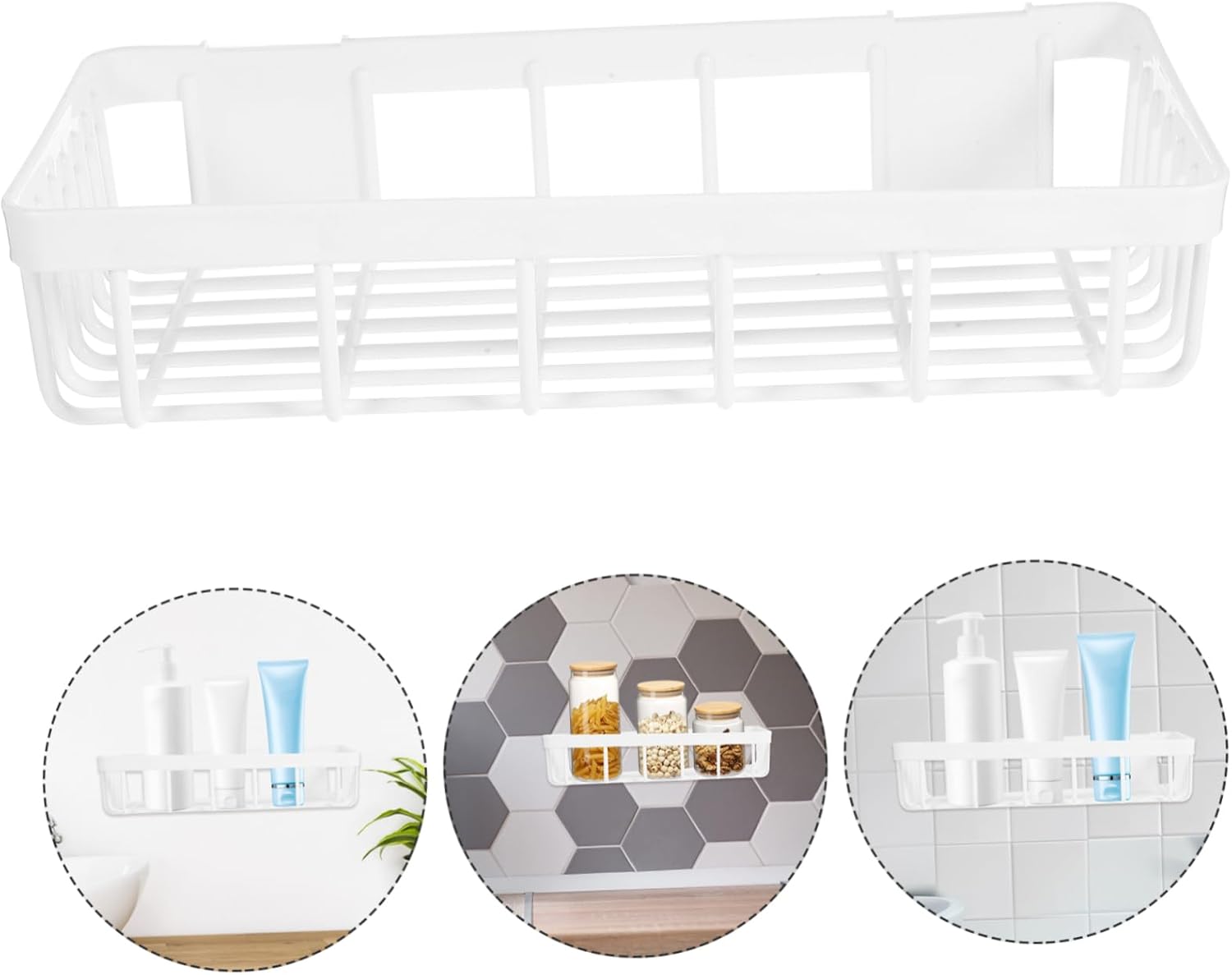STOBAZA Extra Long Wall Mounted Bathroom Shelf Organizer