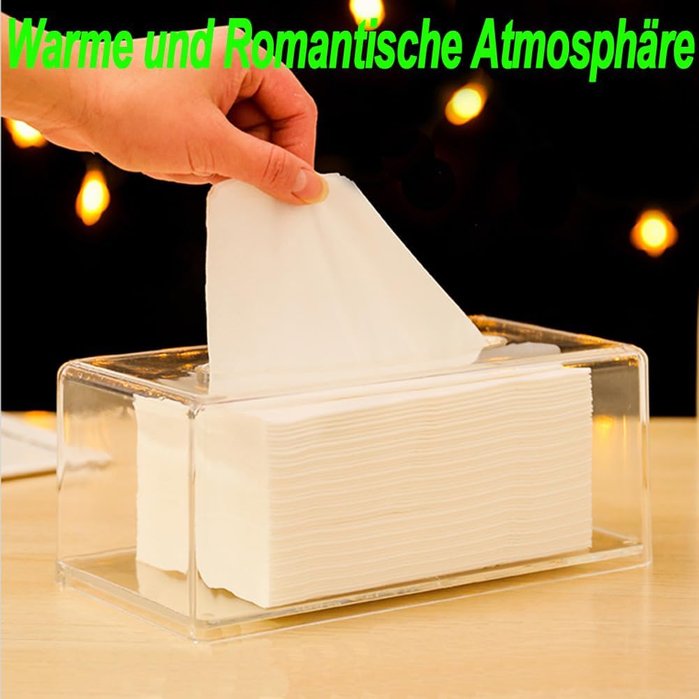 GRACECOTT Square Clear Acrylic Tissue Box