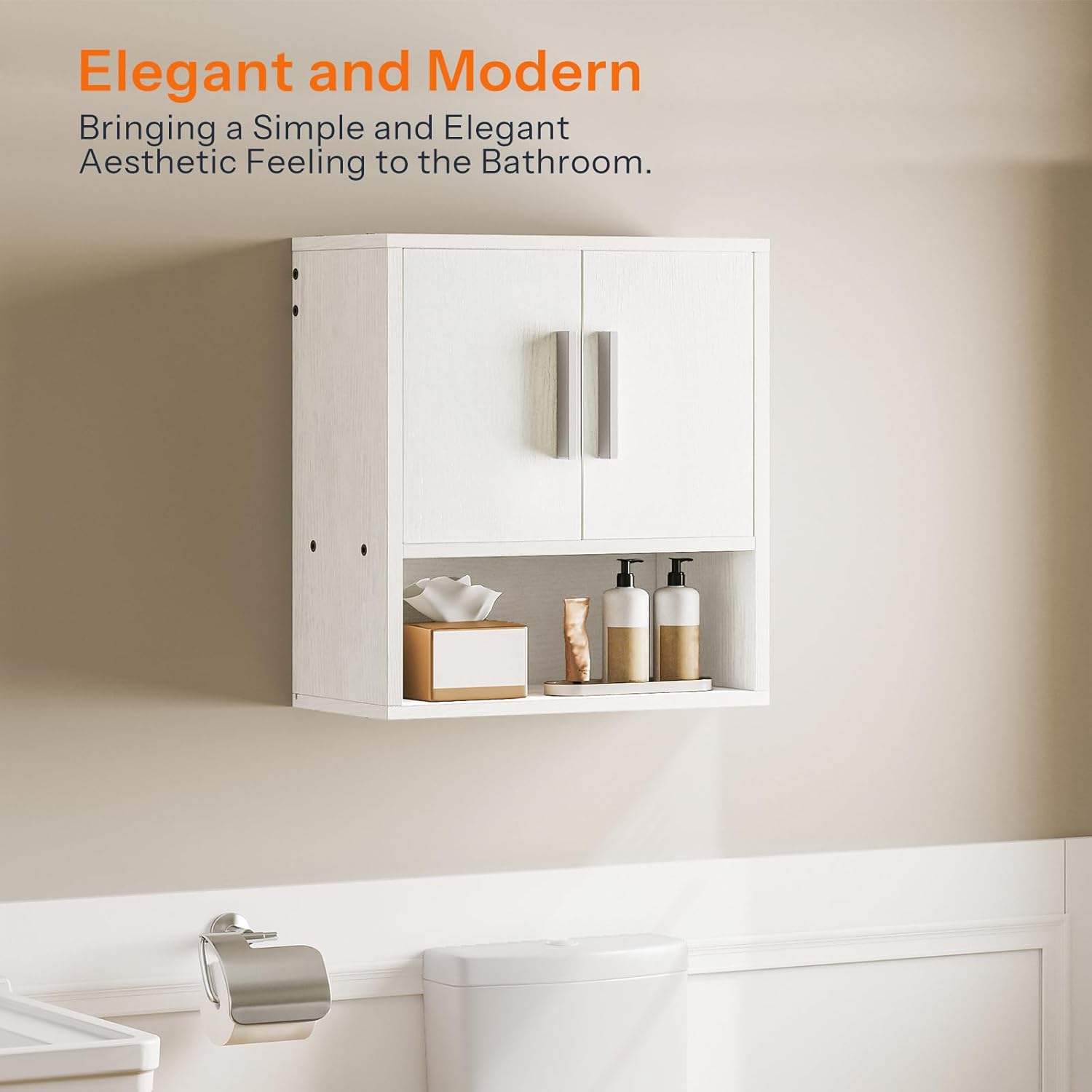HOOBRO Wall Cabinet for Bathroom Medicine Cabinet White