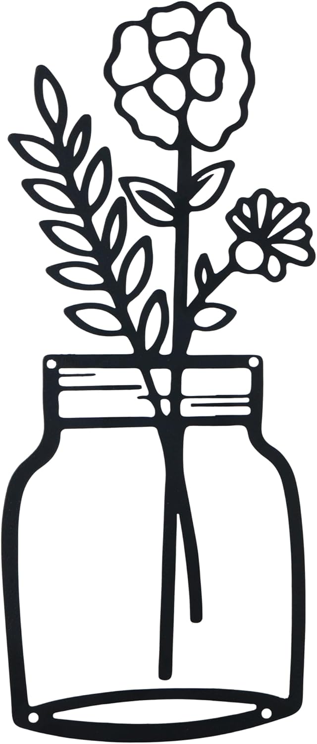 Aertiavty Metal Flowers Wall Decor 3 Pcs