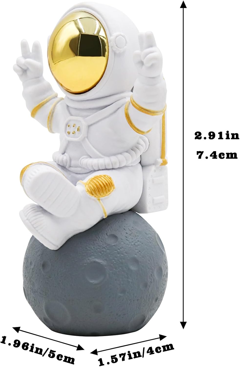 Oooct Astronaut Statue Decor - 29 Inch Resin Figurine