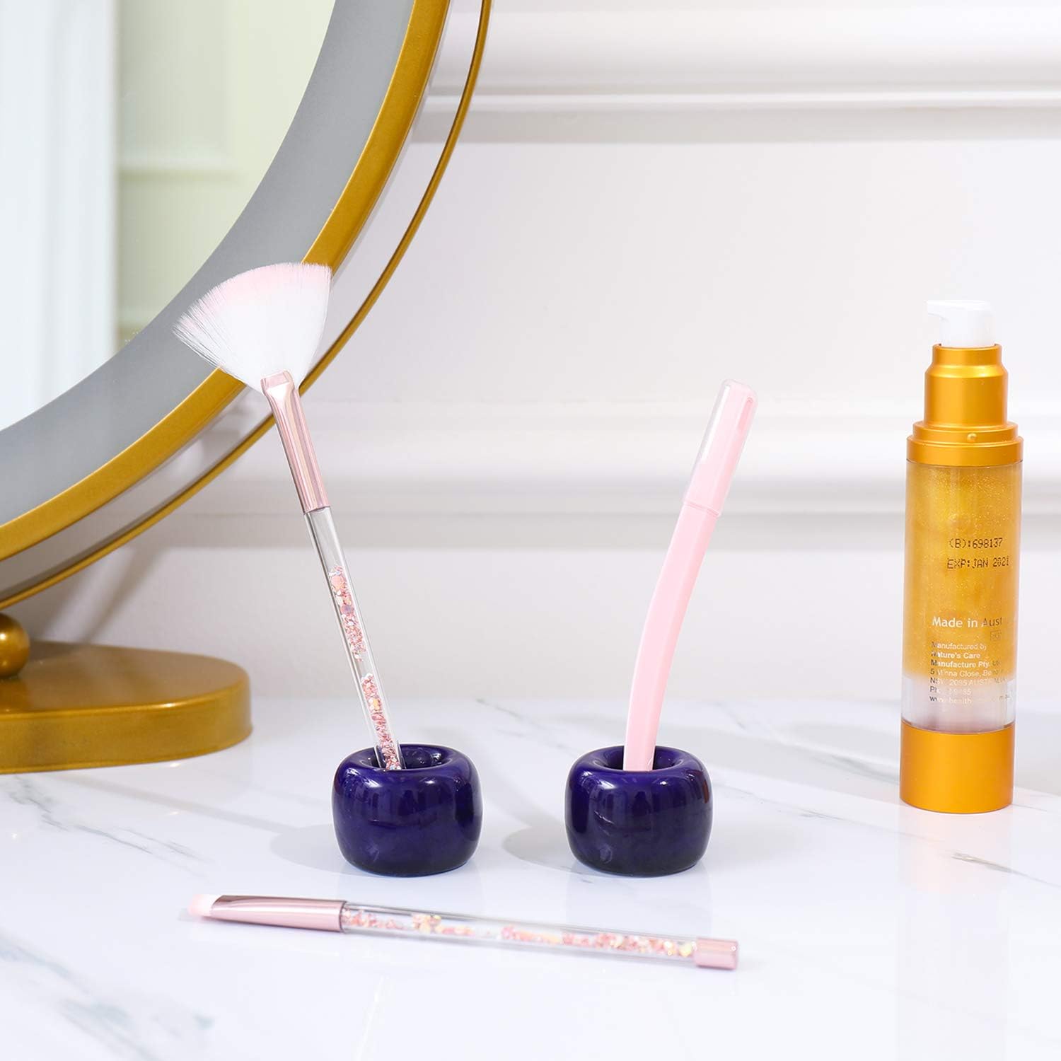 Airmoon Mini Ceramics Toothbrush Holder Pack of 2