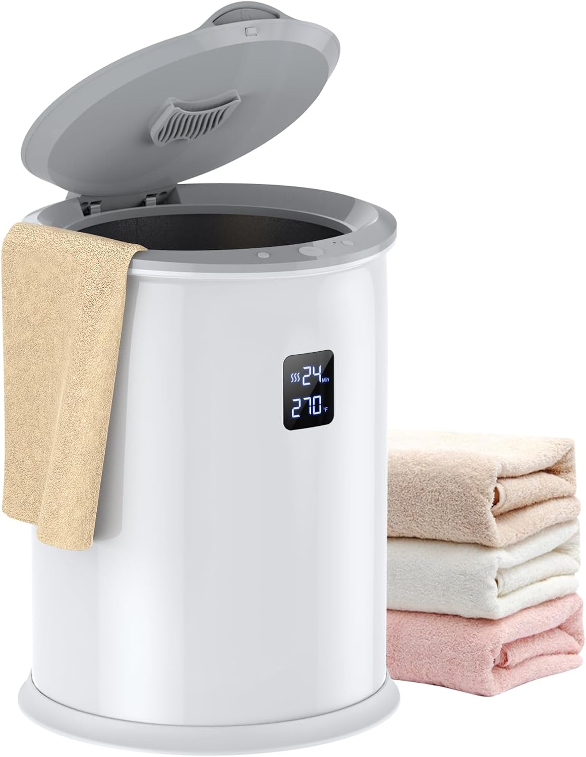 Luxury Hot Towel Warmer with LED Display and 24-Hour Delay