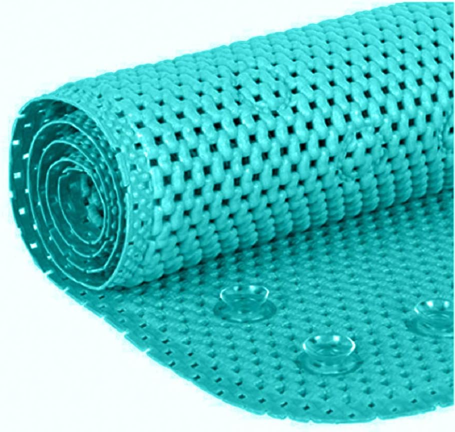 Deluxe Non Slip Bath Mat with Suction Cups - Teal