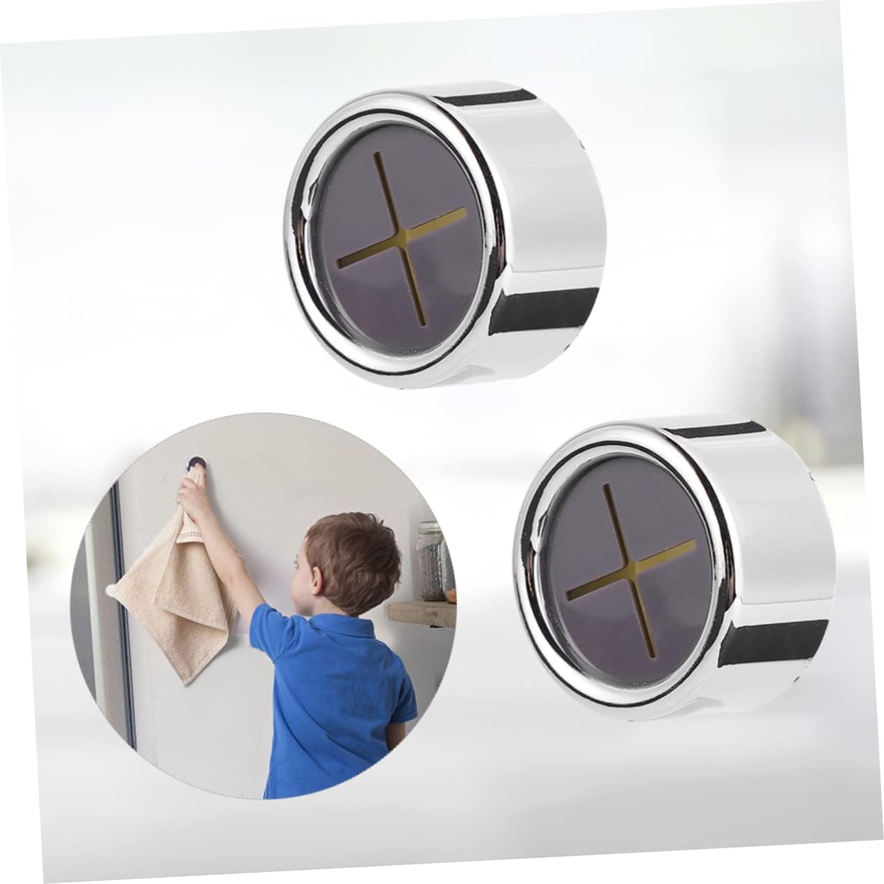 KALLORY 3Pcs Adhesive Towel Holder Rack with Punch Design