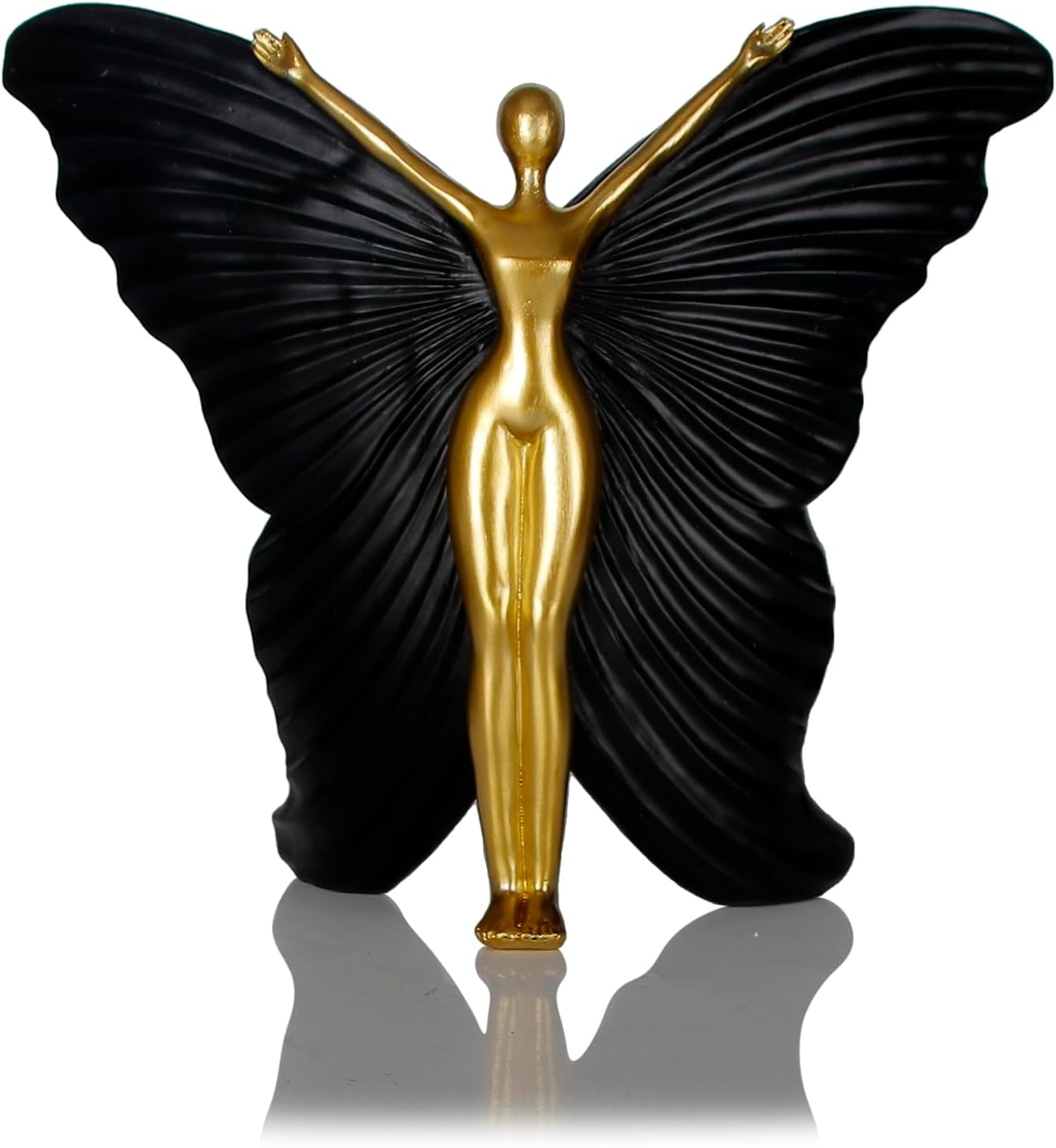 Wisifayardin Black Fairy Statues Indoor Decor - Resin Modern Home Sculpture