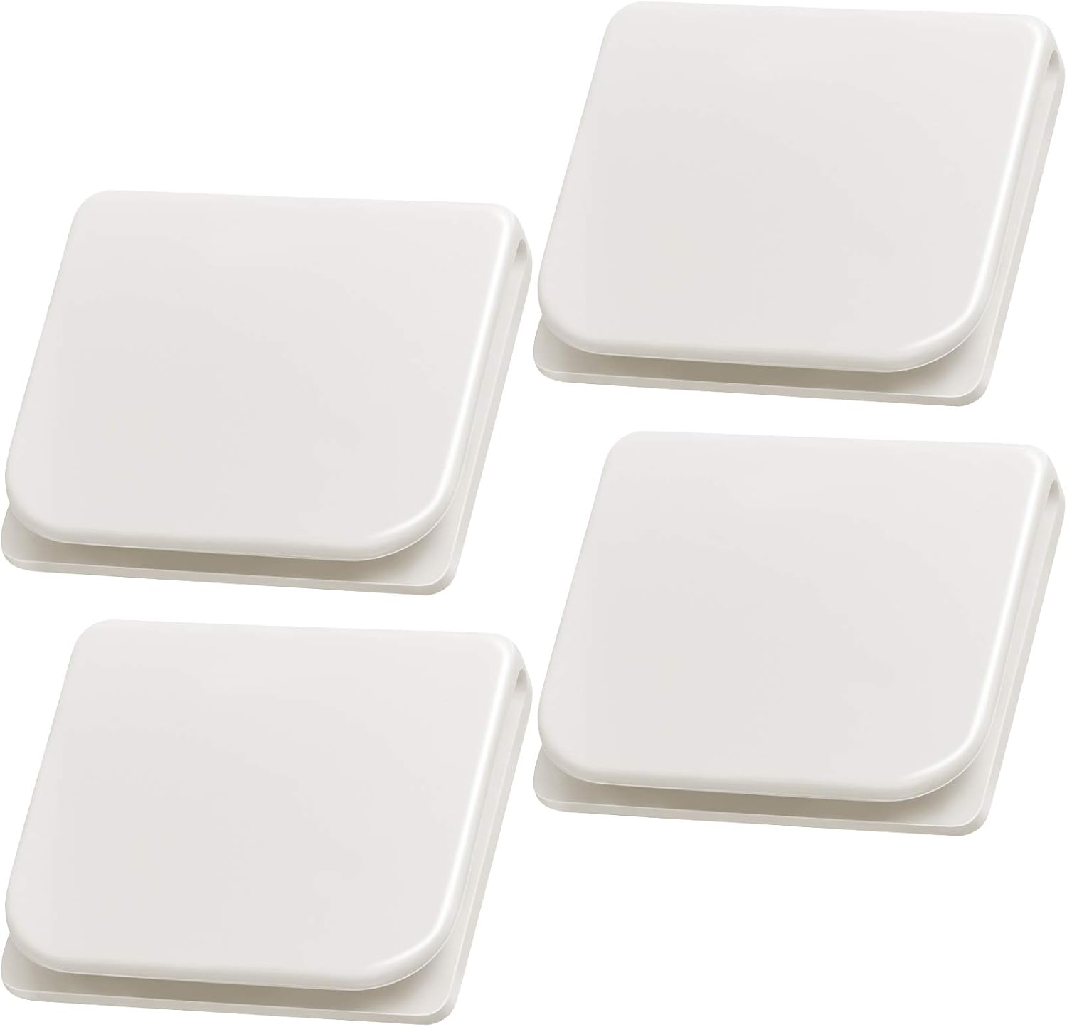 Jetec 4-Piece White Self-Adhesive Shower Curtain Clips