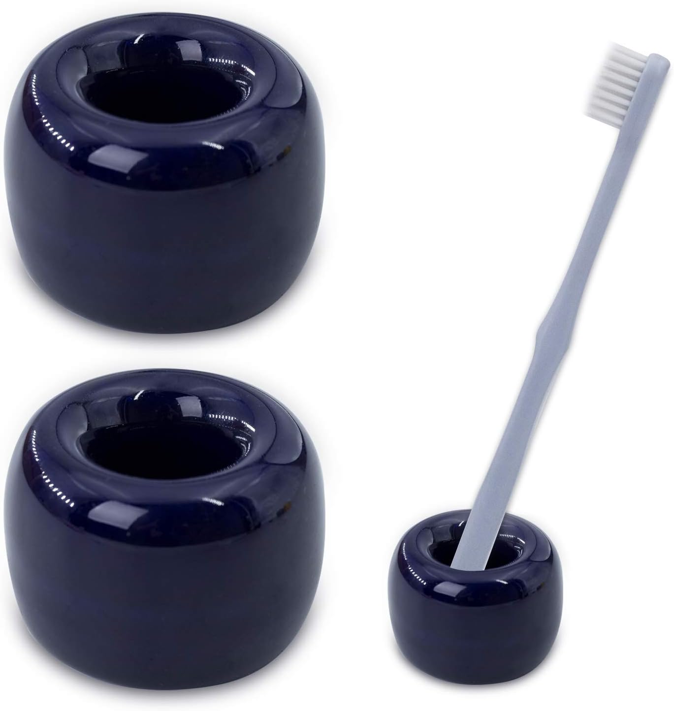 Airmoon Mini Ceramics Toothbrush Holder Pack of 2