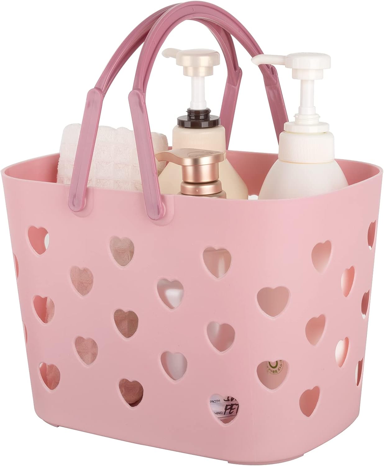 Anyoifax Portable Shower Caddy Tote with Handle - Pink