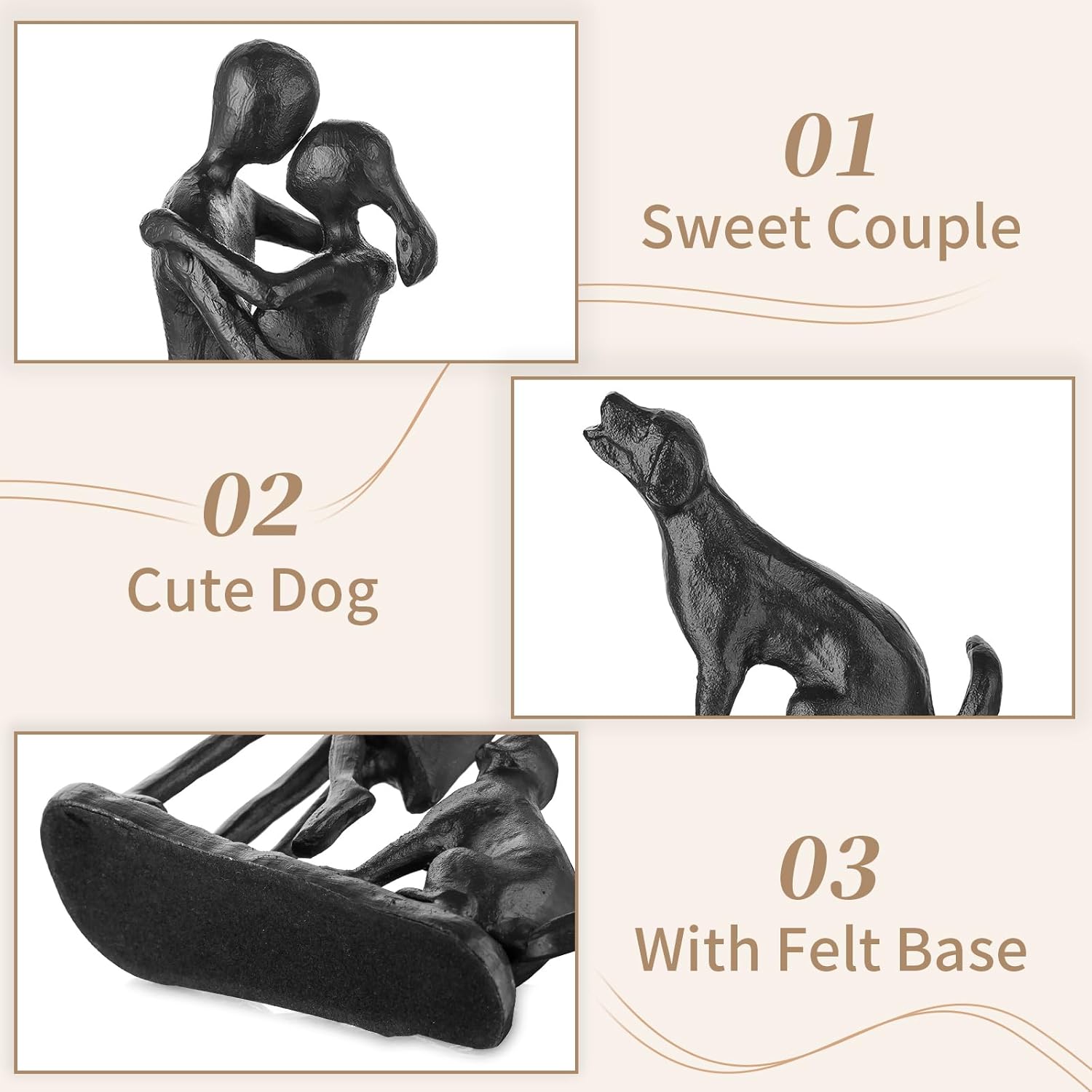 Sziqiqi 6th Anniversary Couple Love Sculpture