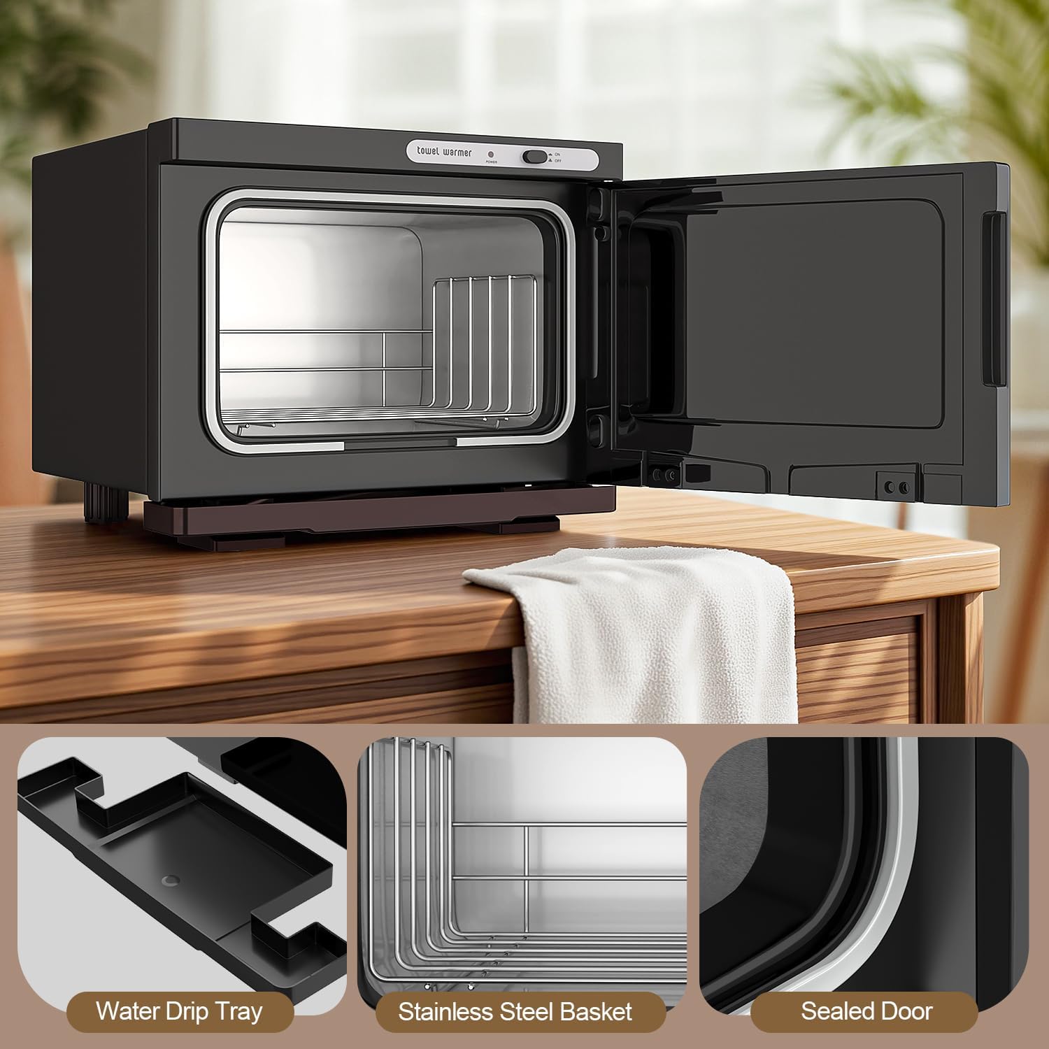 Utenzi Towel Warmer Cabinet 8L Hot Towel Heater for Spa and Salon