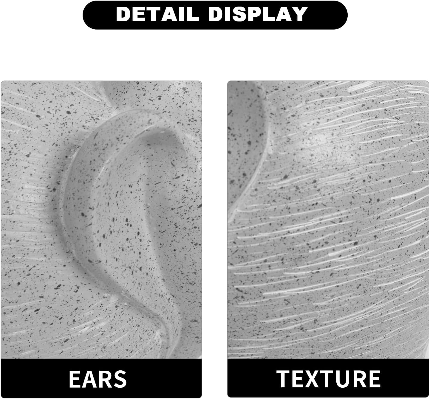 Elephant Statue Robust Resin 55 H Modern Decor for Bookshelf Office Living Room Light Gray