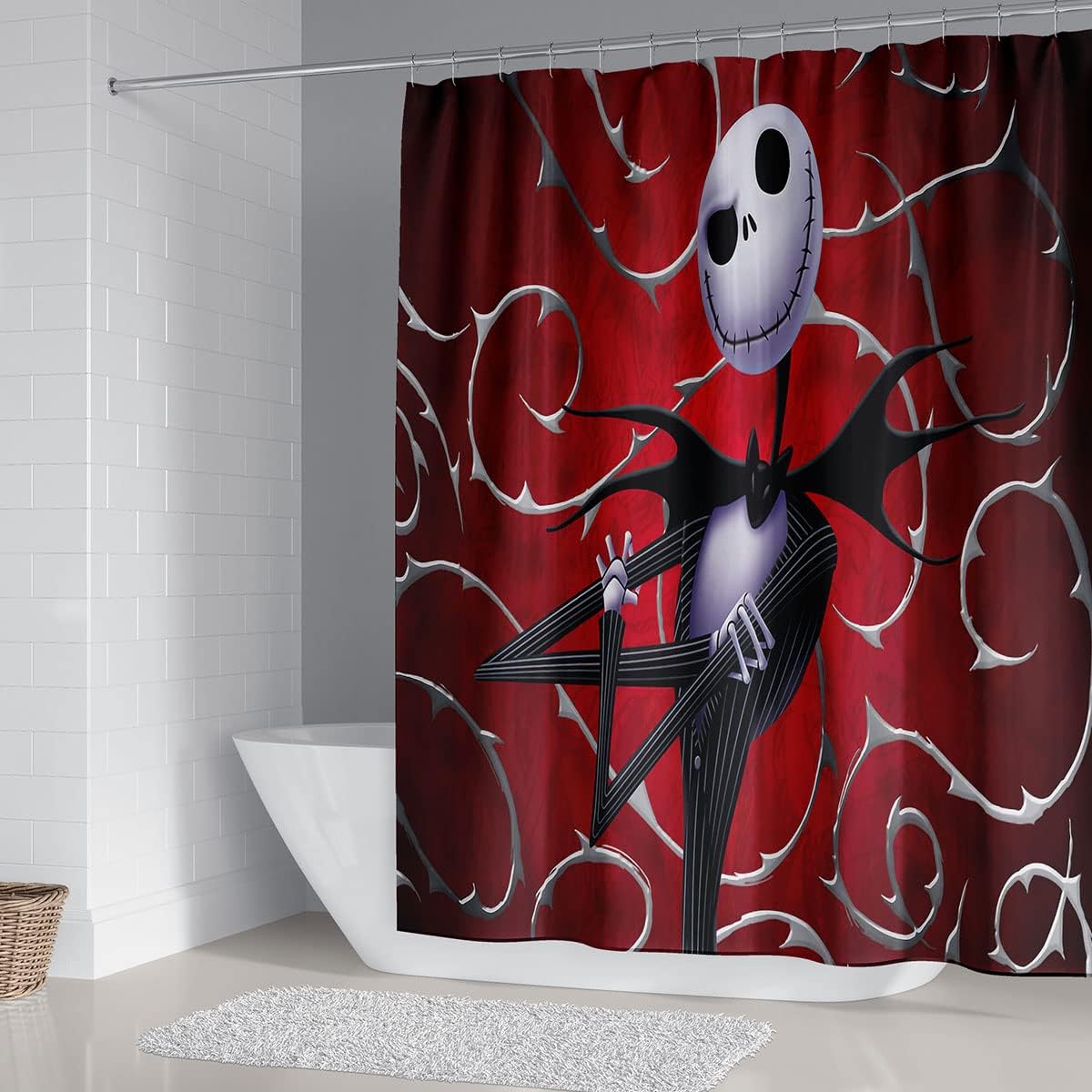 DDS-DUDES Christmas Shower Curtain Set with 12 Hooks