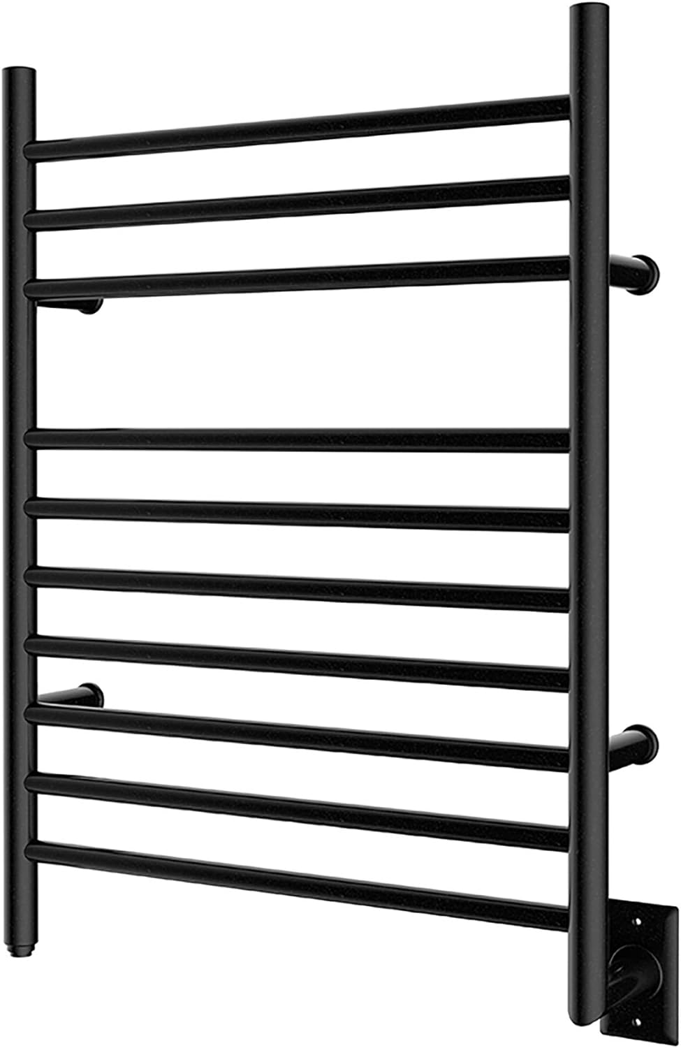HEATGENE Matte Black Wall-Mounted Towel Warmer