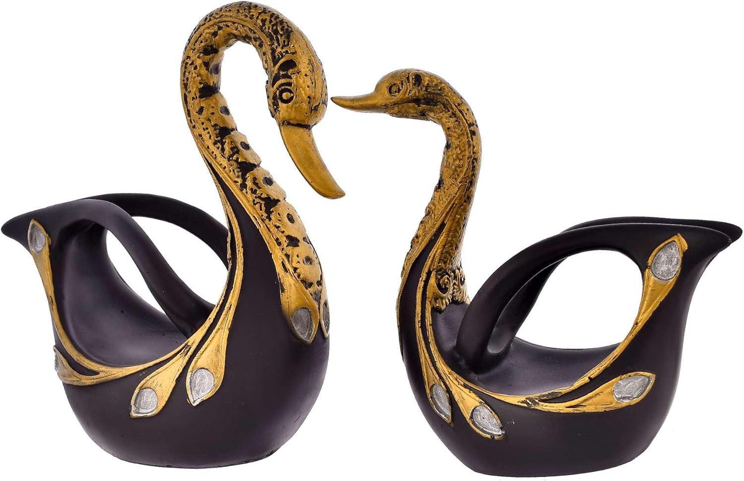 ShubhEnterprisesUS Swan Pair Sculpture for Home Decor Showpiece