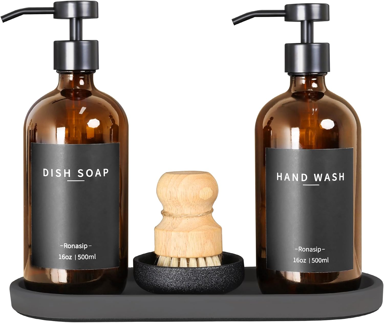 Ronasip 5-Piece Kitchen Soap Dispenser Set