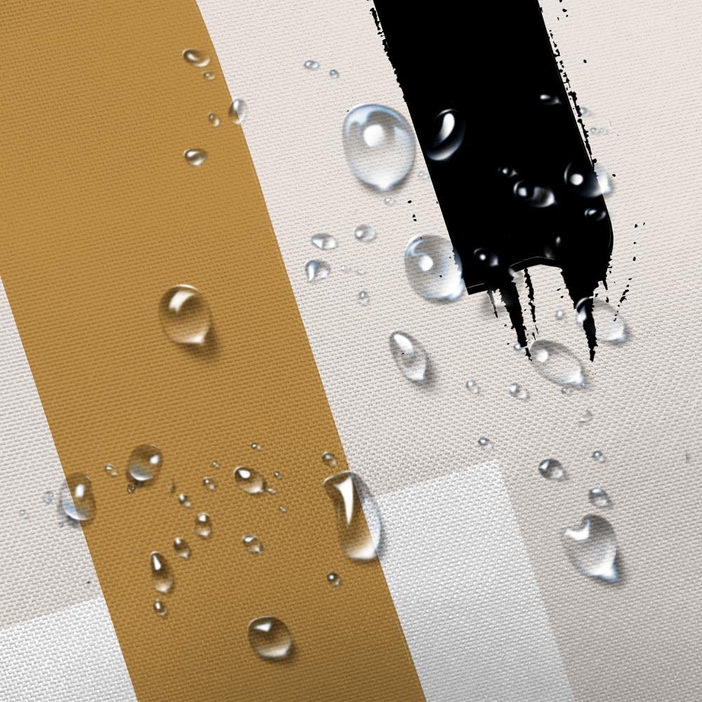 DYNH Abstract Modern Black and White Shower Curtain Set 1