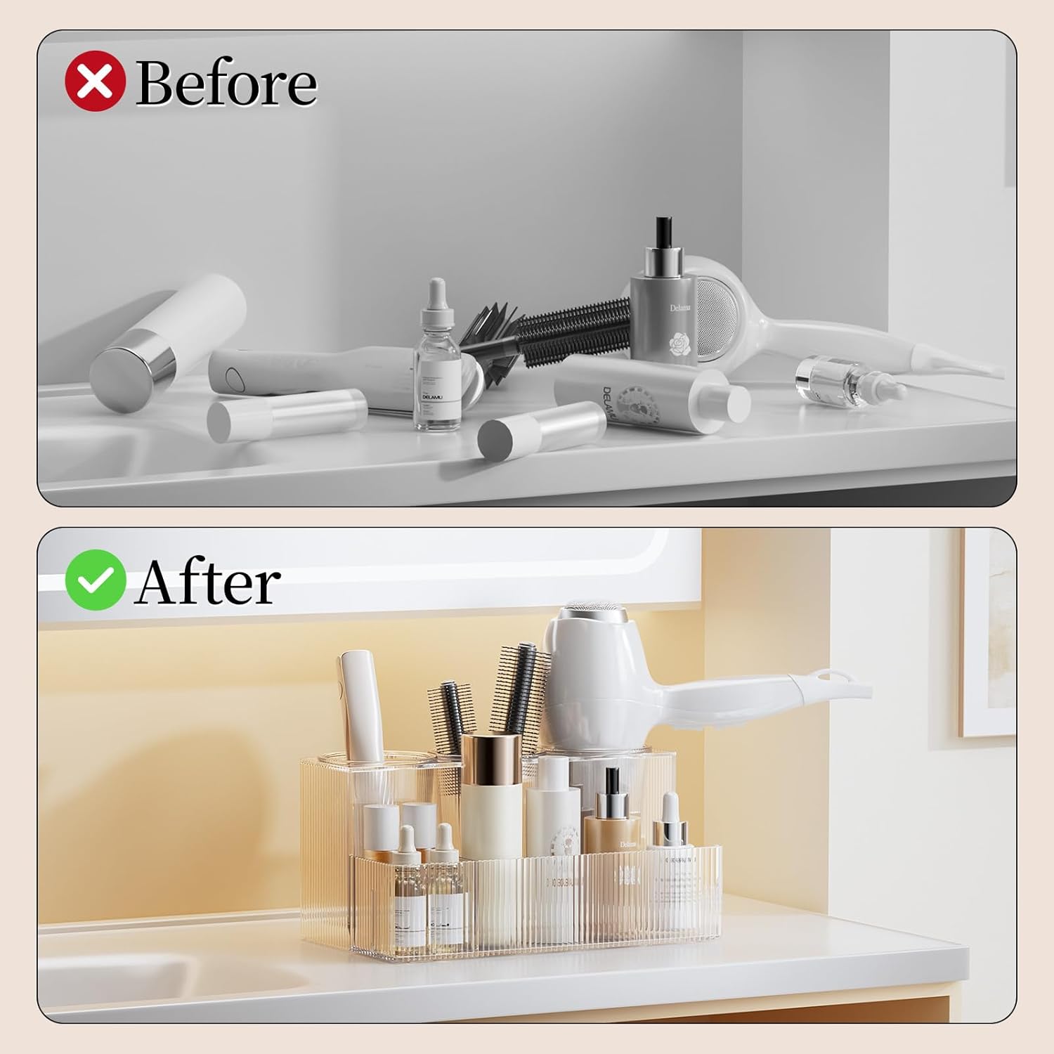 Delamu Hair Tool Organizer with 3 Detachable Cups 1