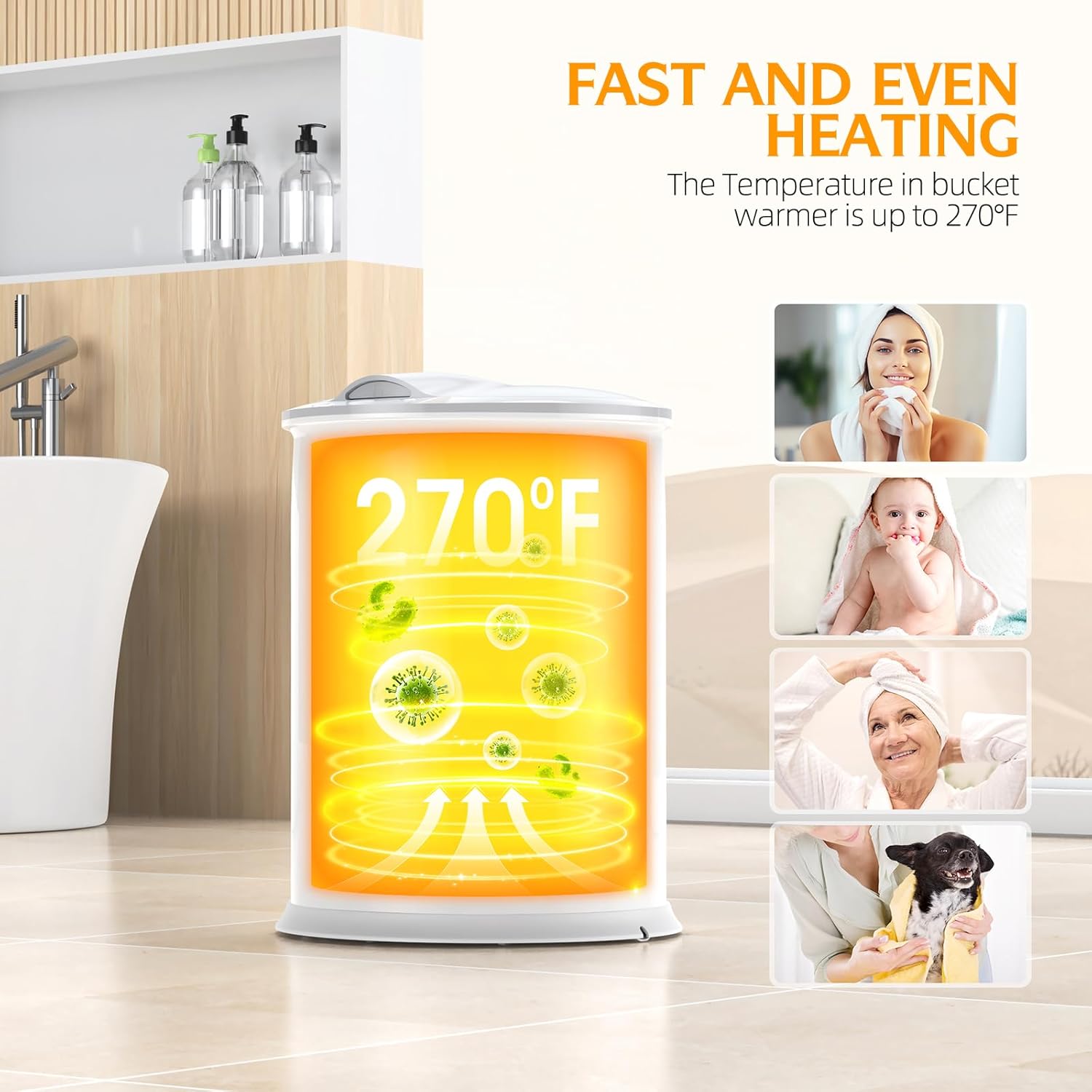Luxury Hot Towel Warmer with LED Display and 24-Hour Delay