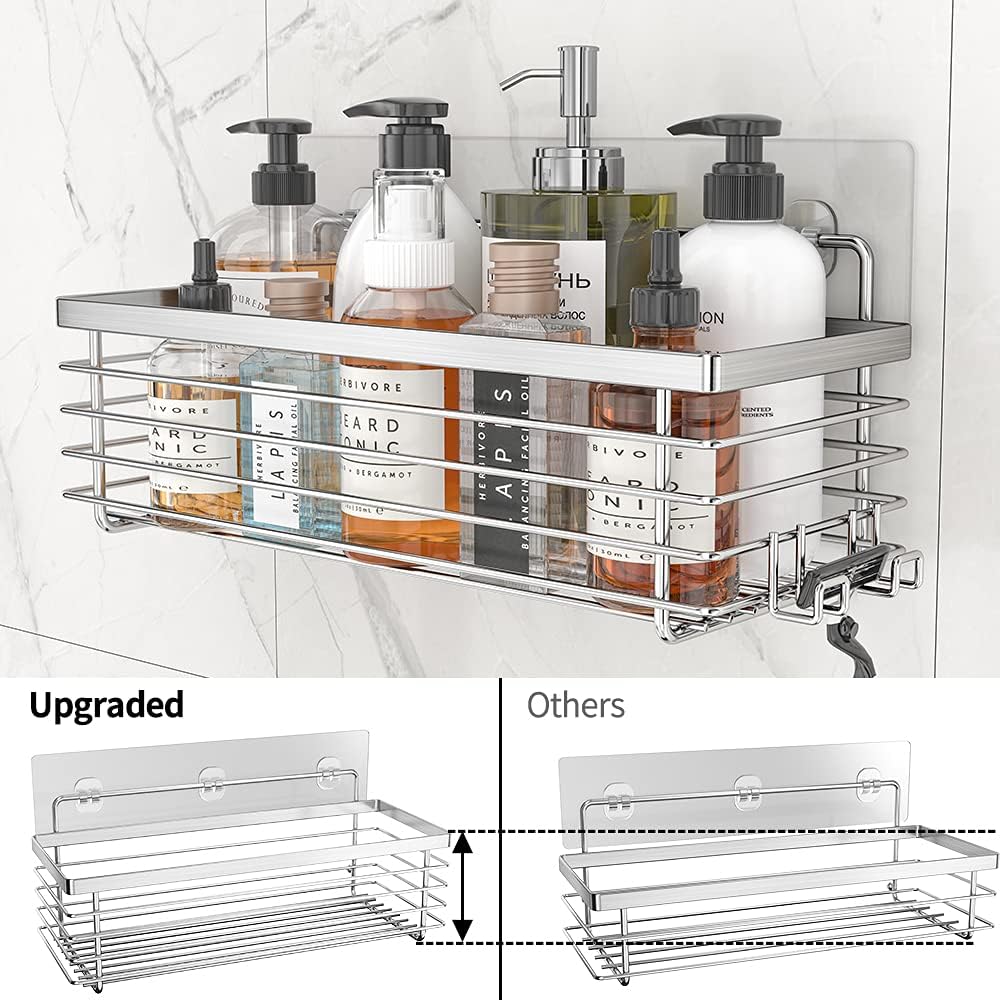 ODesign 3 Pack Shower Caddy - Rustproof Stainless Steel Suction Cup Organizer