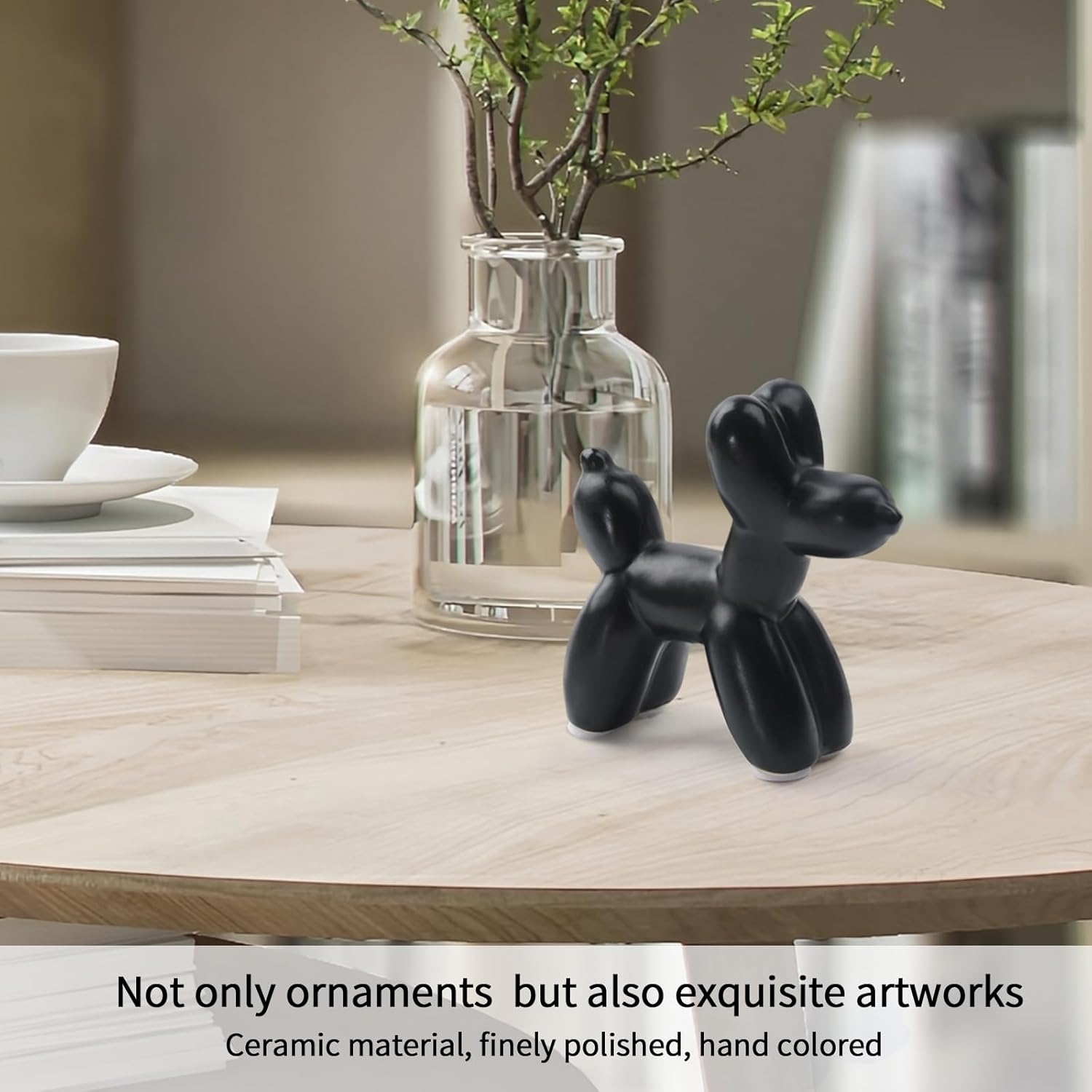 Notakia Balloon Dog Ceramic Statue Home Decor