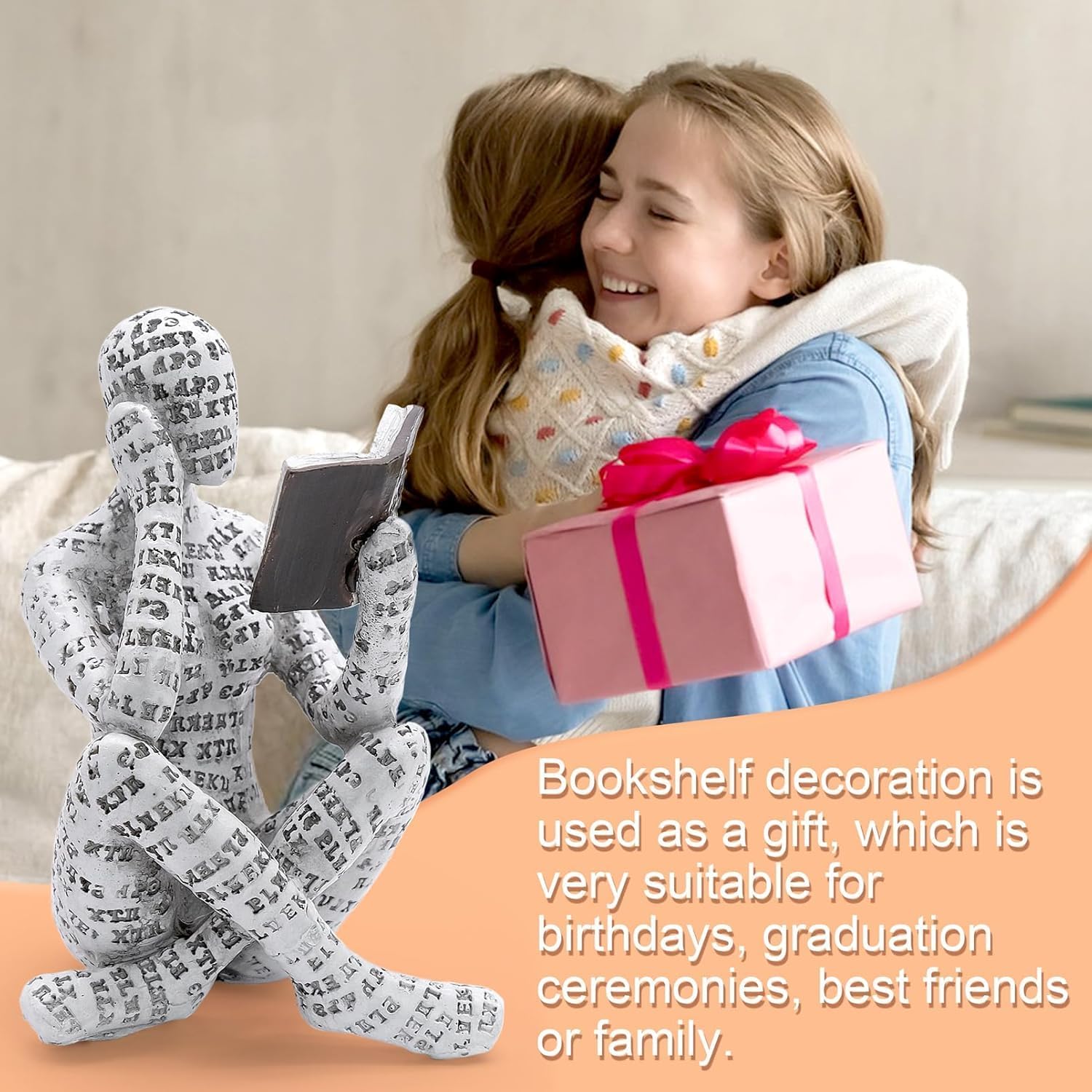 Abstract Thinker Bookshelf Decor Statue by Inheming