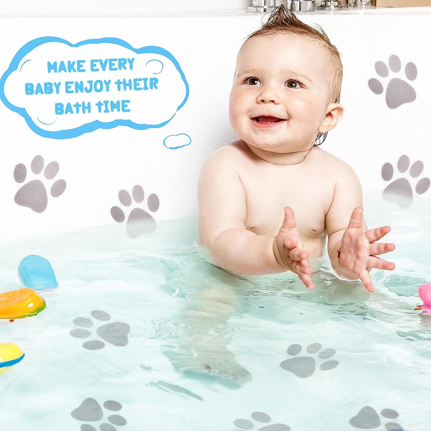Mudder Non Slip Bathtub Stickers for Safety and Style Gray
