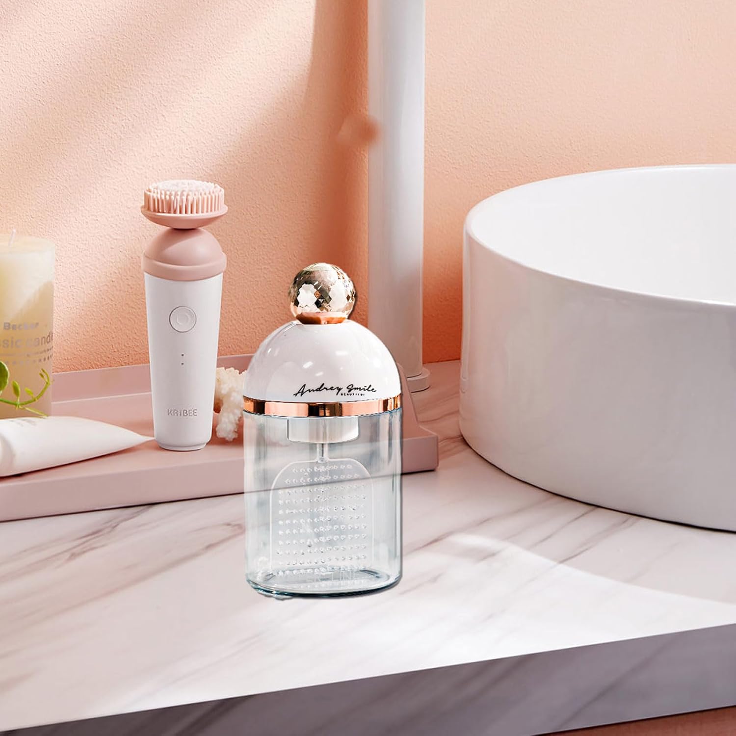 Touchless Dish Soap Dispenser with LED Light and Foaming Feature Pink