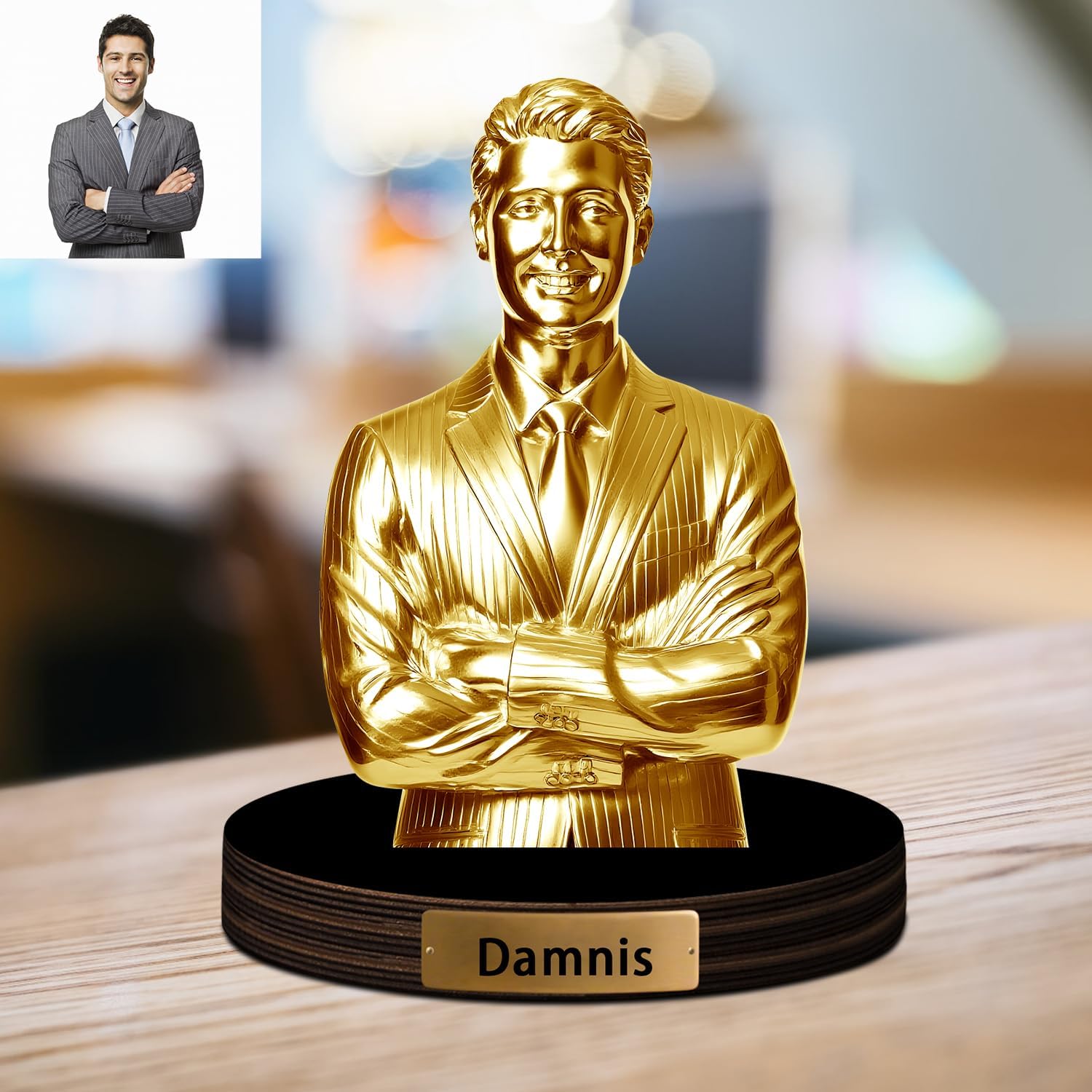 Personalized Photo Statue Plaque Desktop Decor Sign