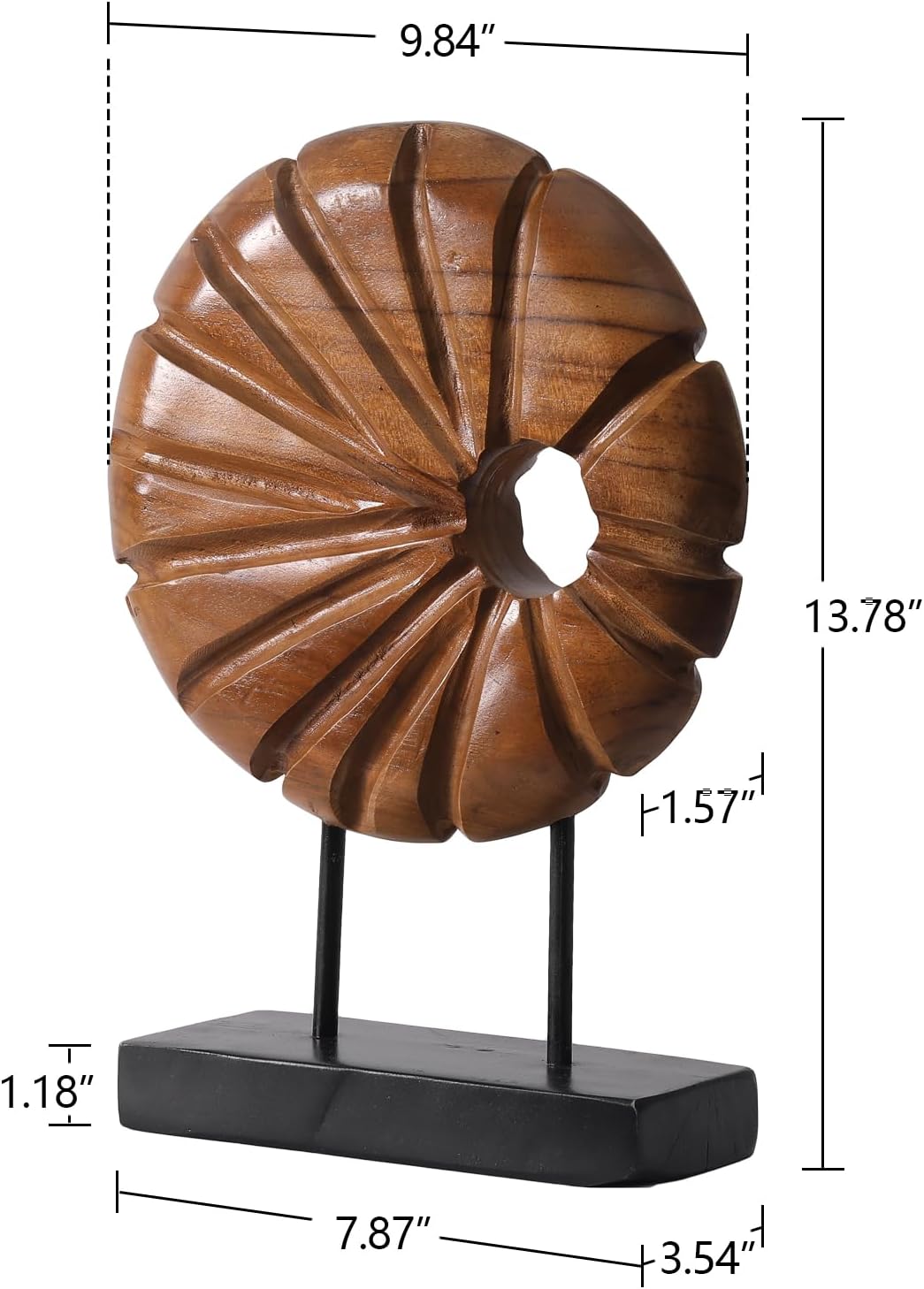 Teak Sculpture Home Dcor with Base 138x98x35