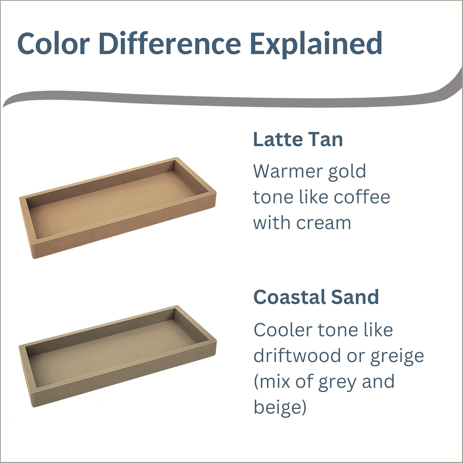 Spacewiser Countertop Vanity Tray - 77 Inch Silicone Holder