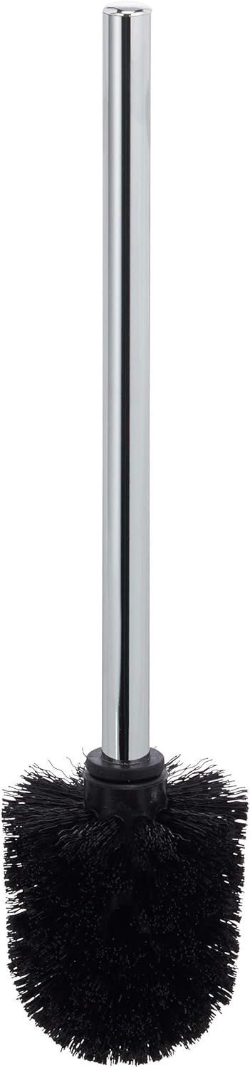 Toilet Brush Holder with Roll Holder - Modern WhiteChrome