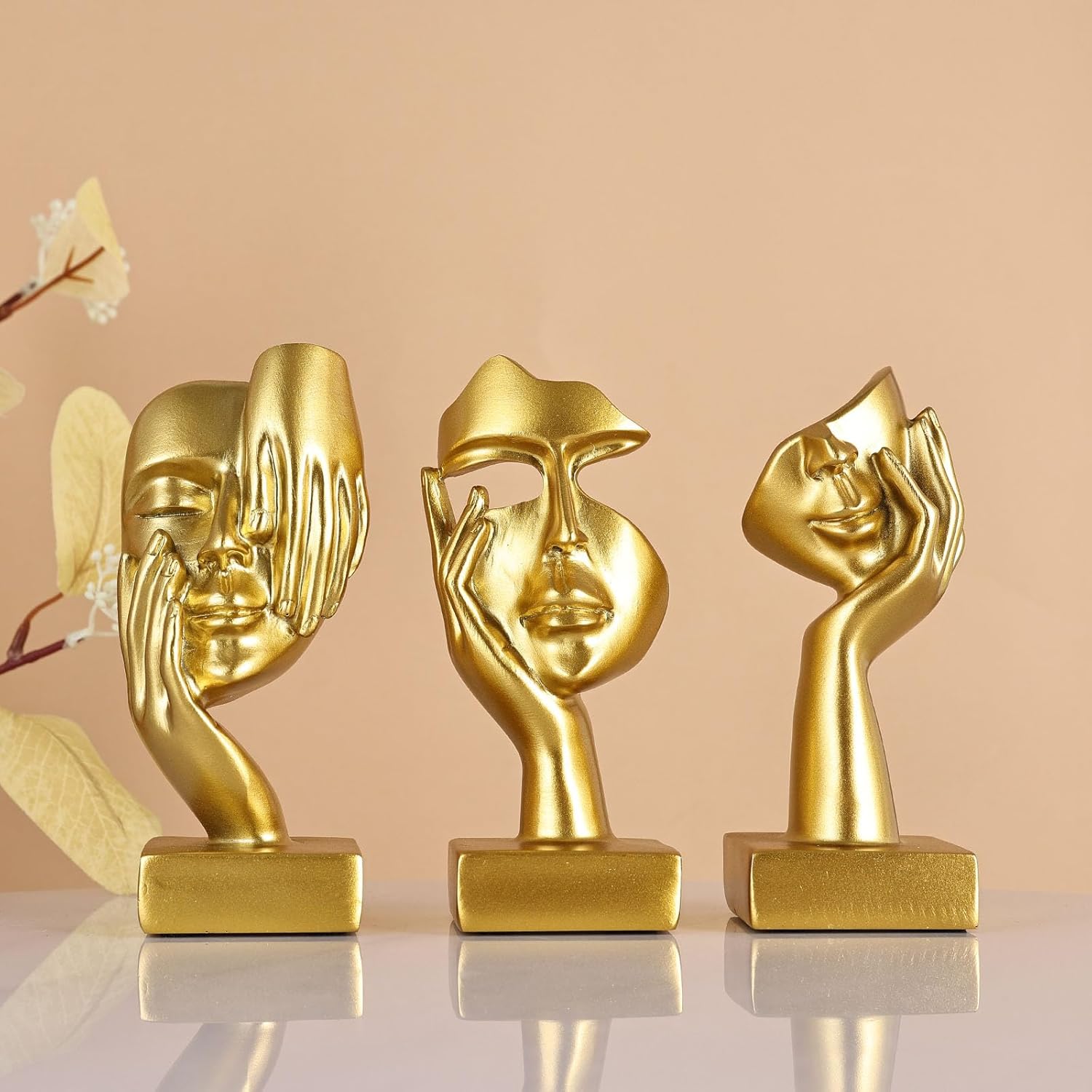 GAOSHENG Mini Abstract Thinker Figurine Set of 4