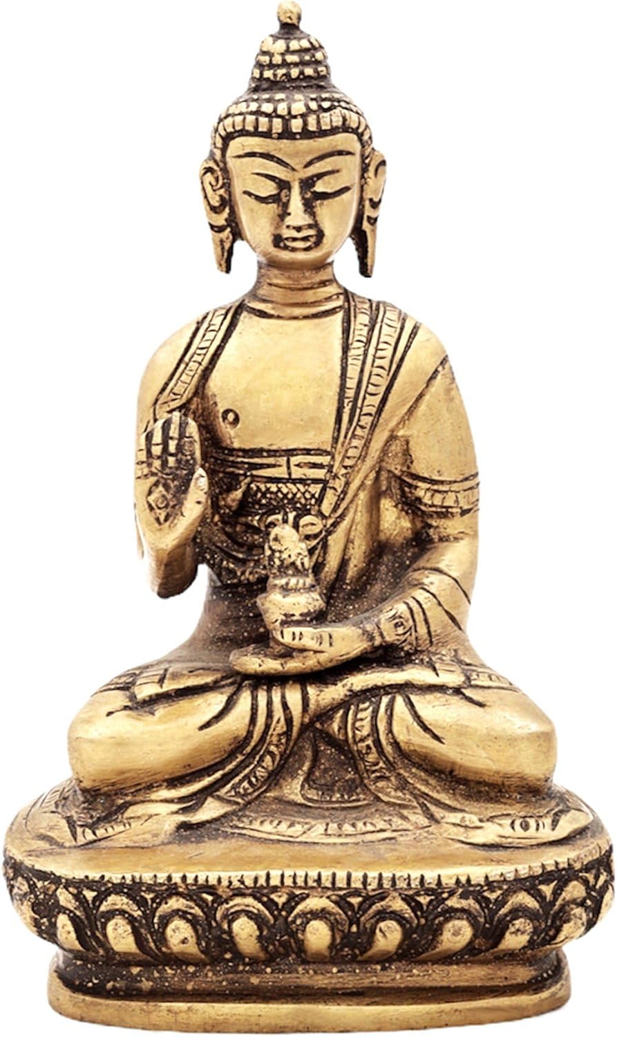 Blessing Buddha Brass Statue for Home Office Decor 1