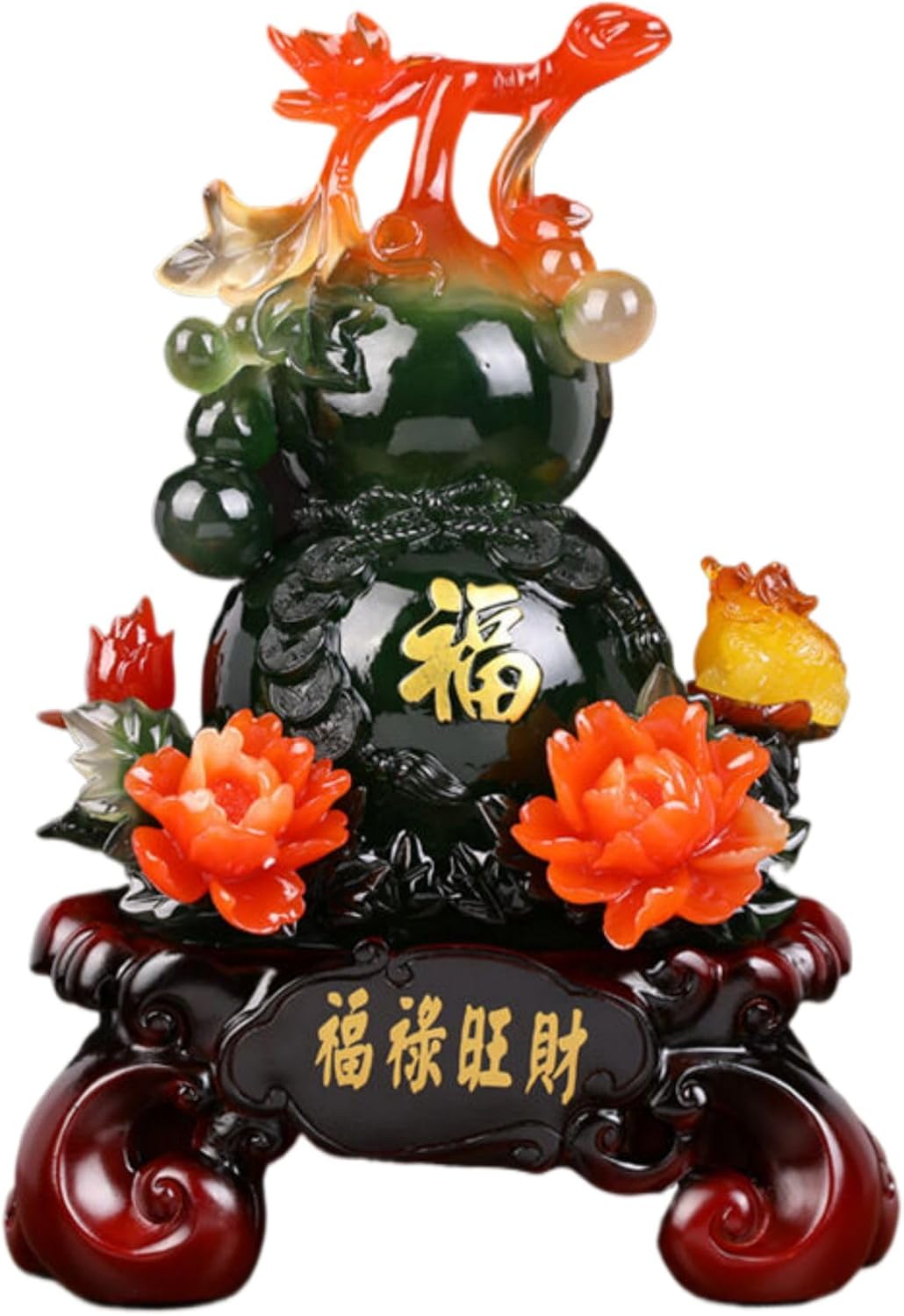 Feng Shui Wealth Jade Gourd Statue - 829