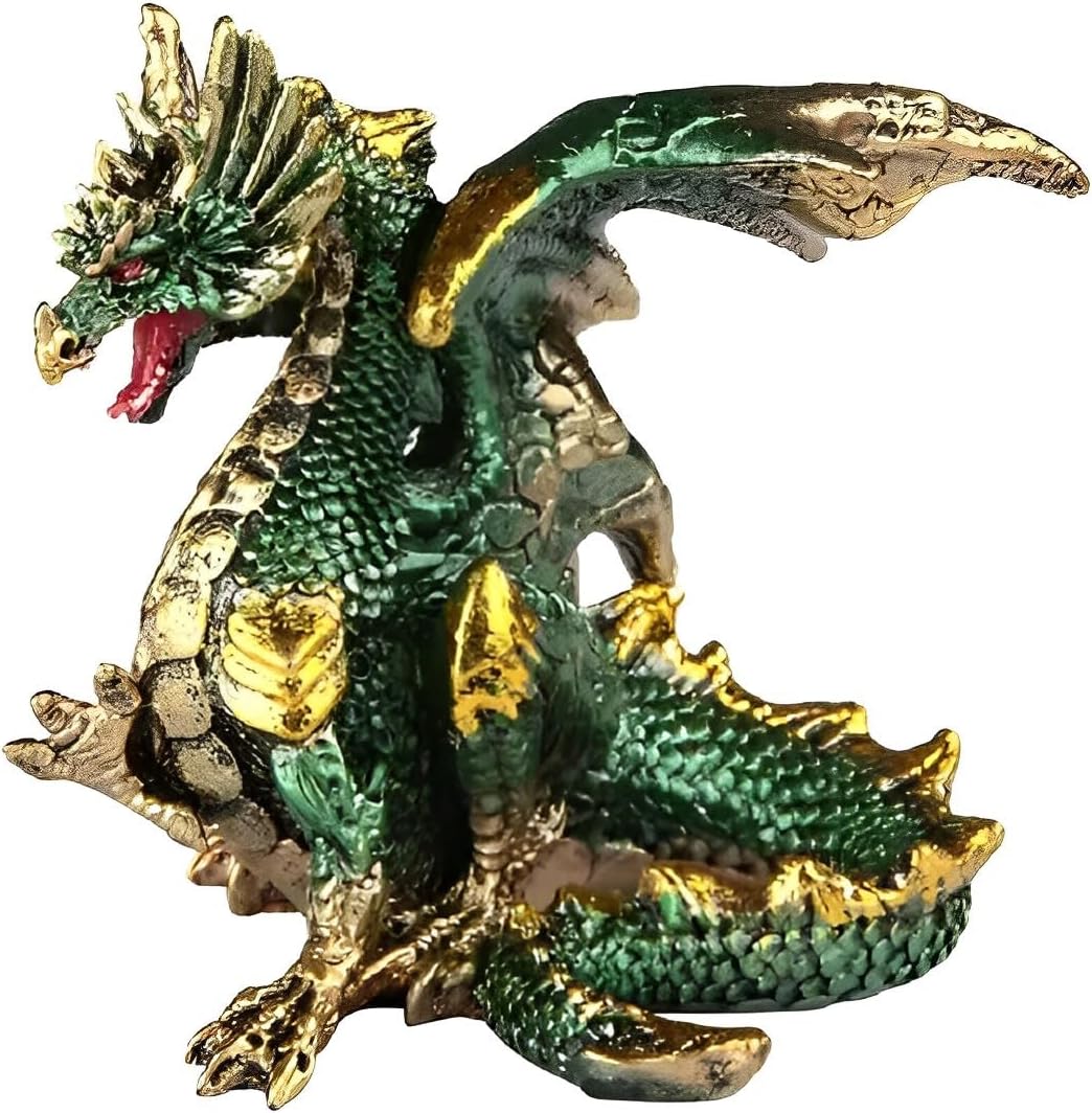 ICE ARMOR 375 W Green Dragon Statue Fantasy Decoration Figurine